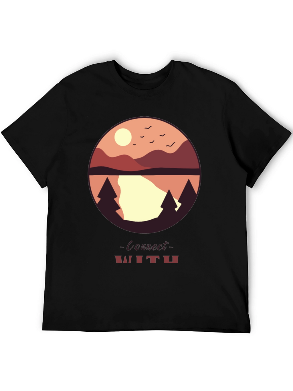 Connect With Nature Graphic Tee - Black