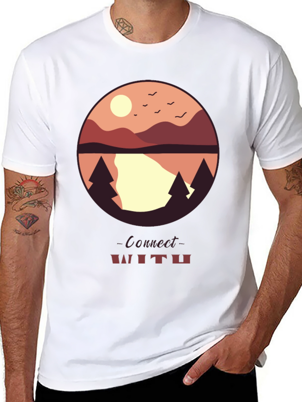 Connect With Nature Graphic Tee - Black