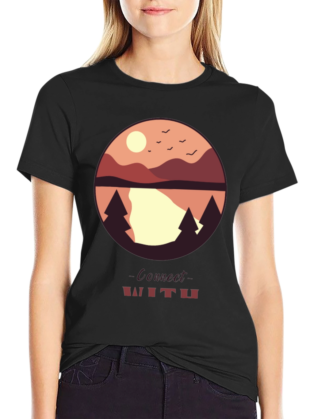 Connect With Nature Graphic Tee - Black