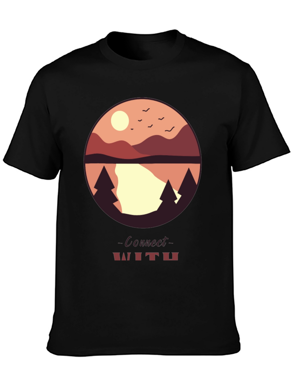 Connect With Nature Graphic Tee - Black