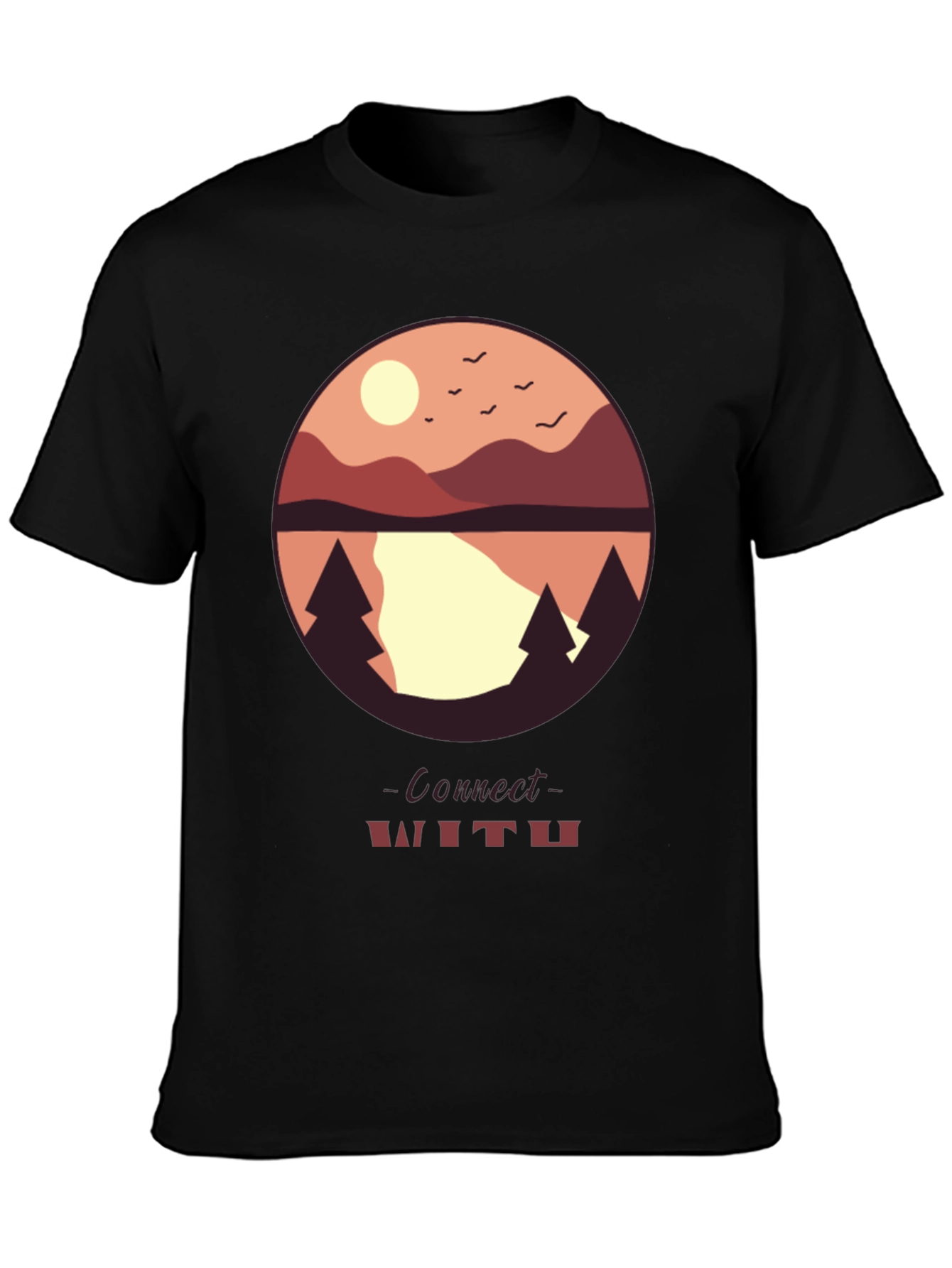Connect With Nature Graphic Tee - Black