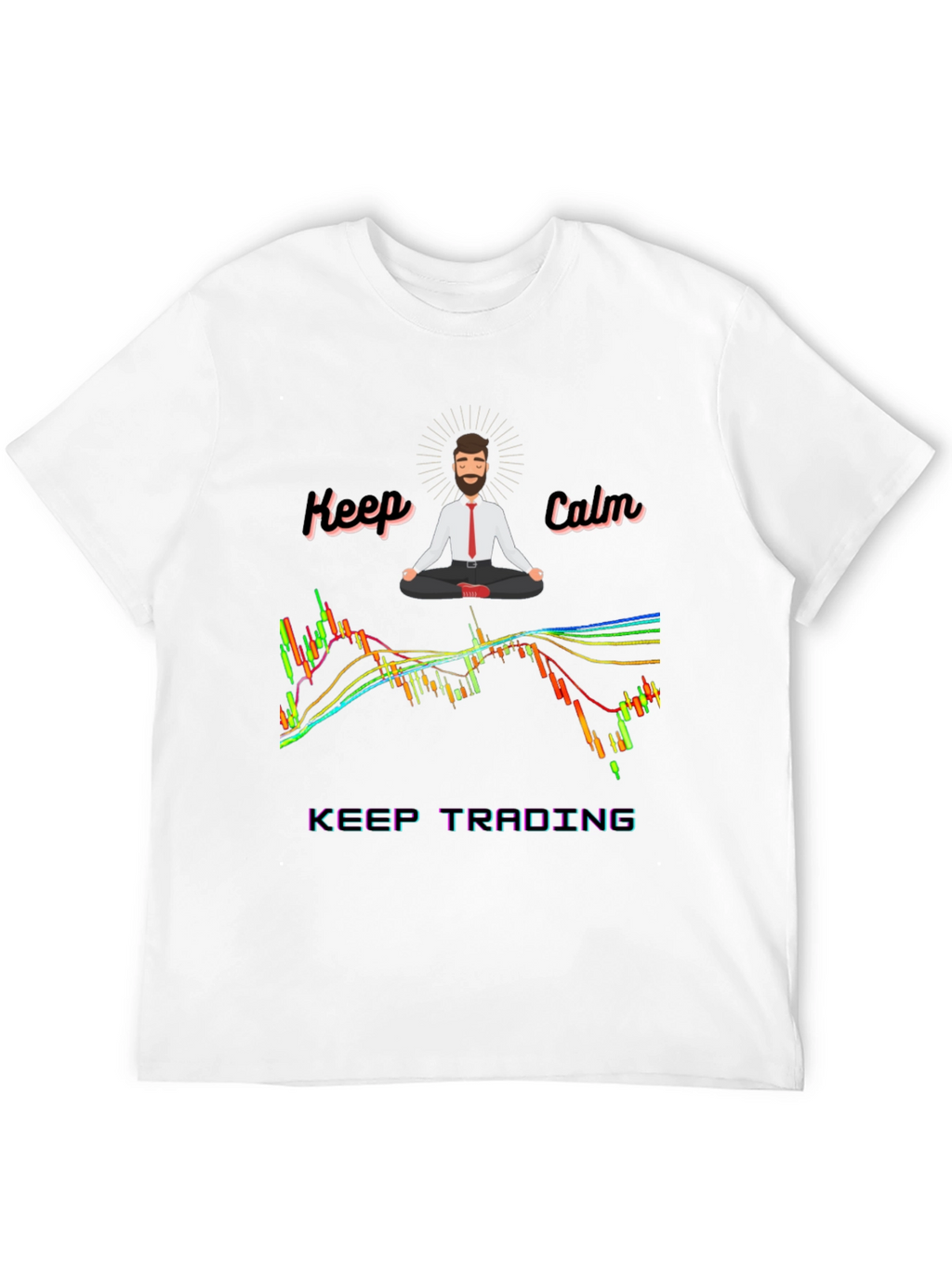Keep Calm Trading T-Shirt - Black Cotton Blend
