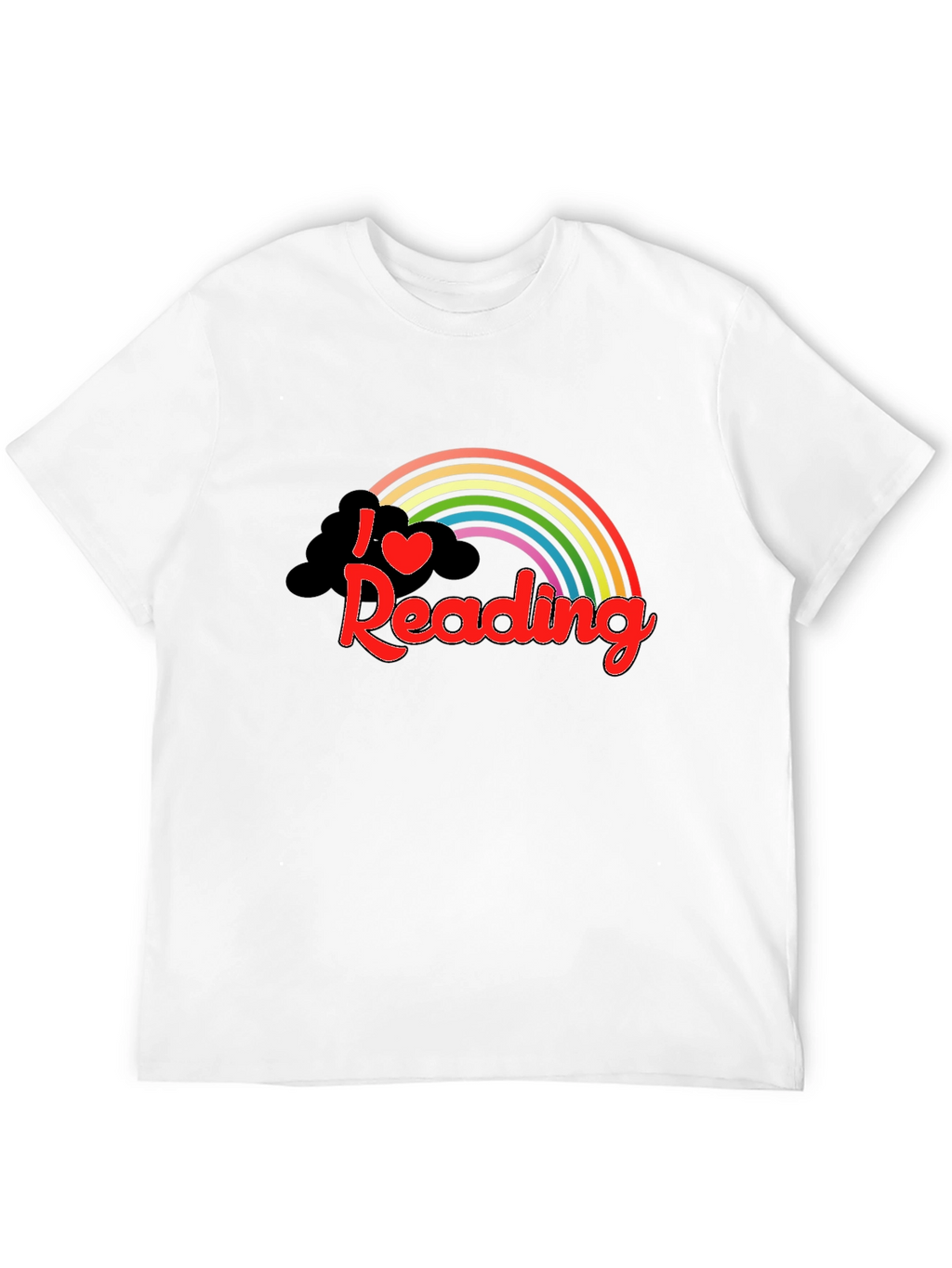I Love Reading Rainbow Graphic Tee - Black