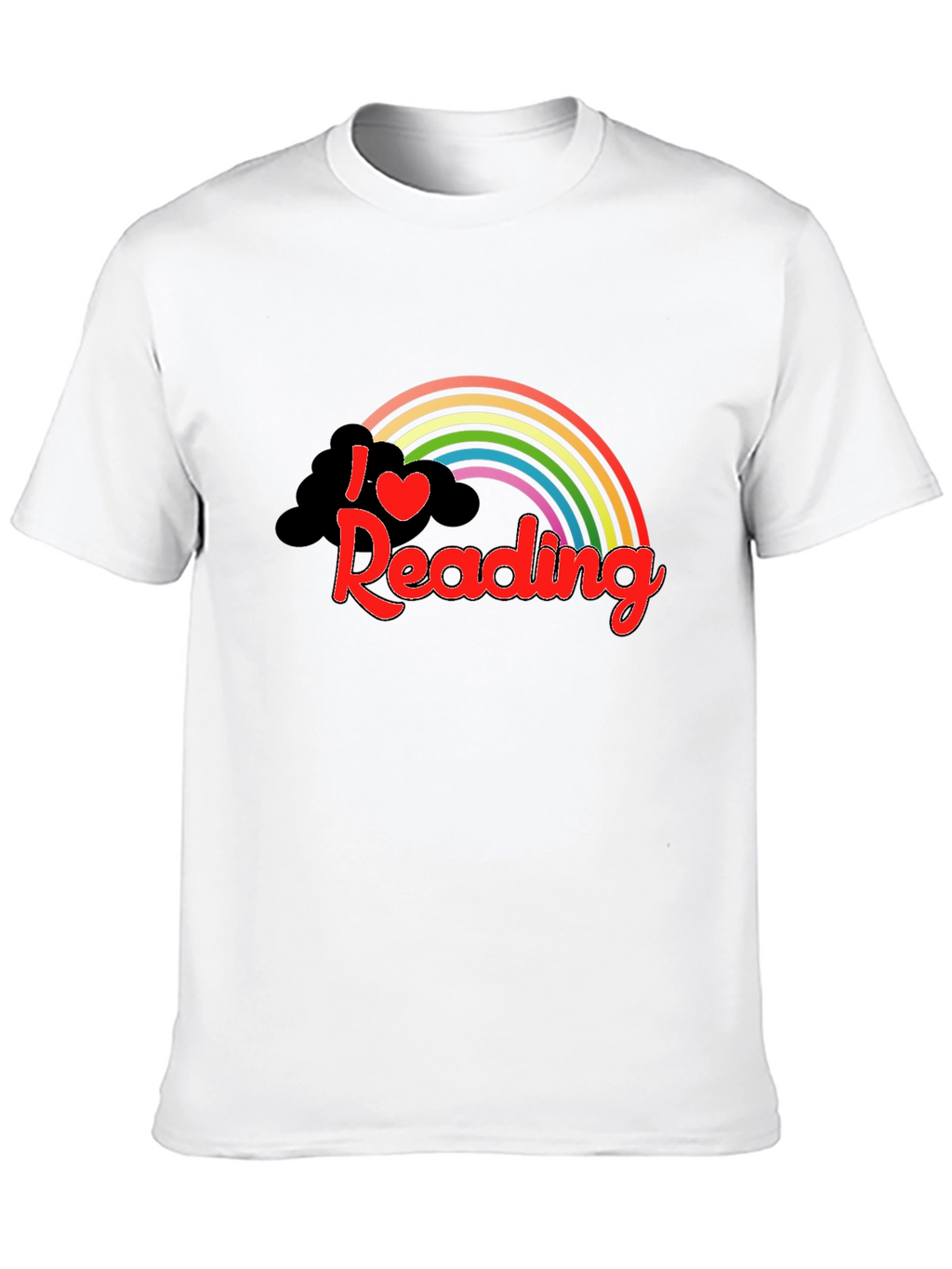 I Love Reading Rainbow Graphic Tee - Black