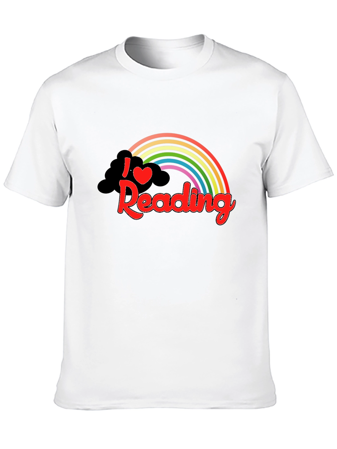 I Love Reading Rainbow Graphic Tee - Black