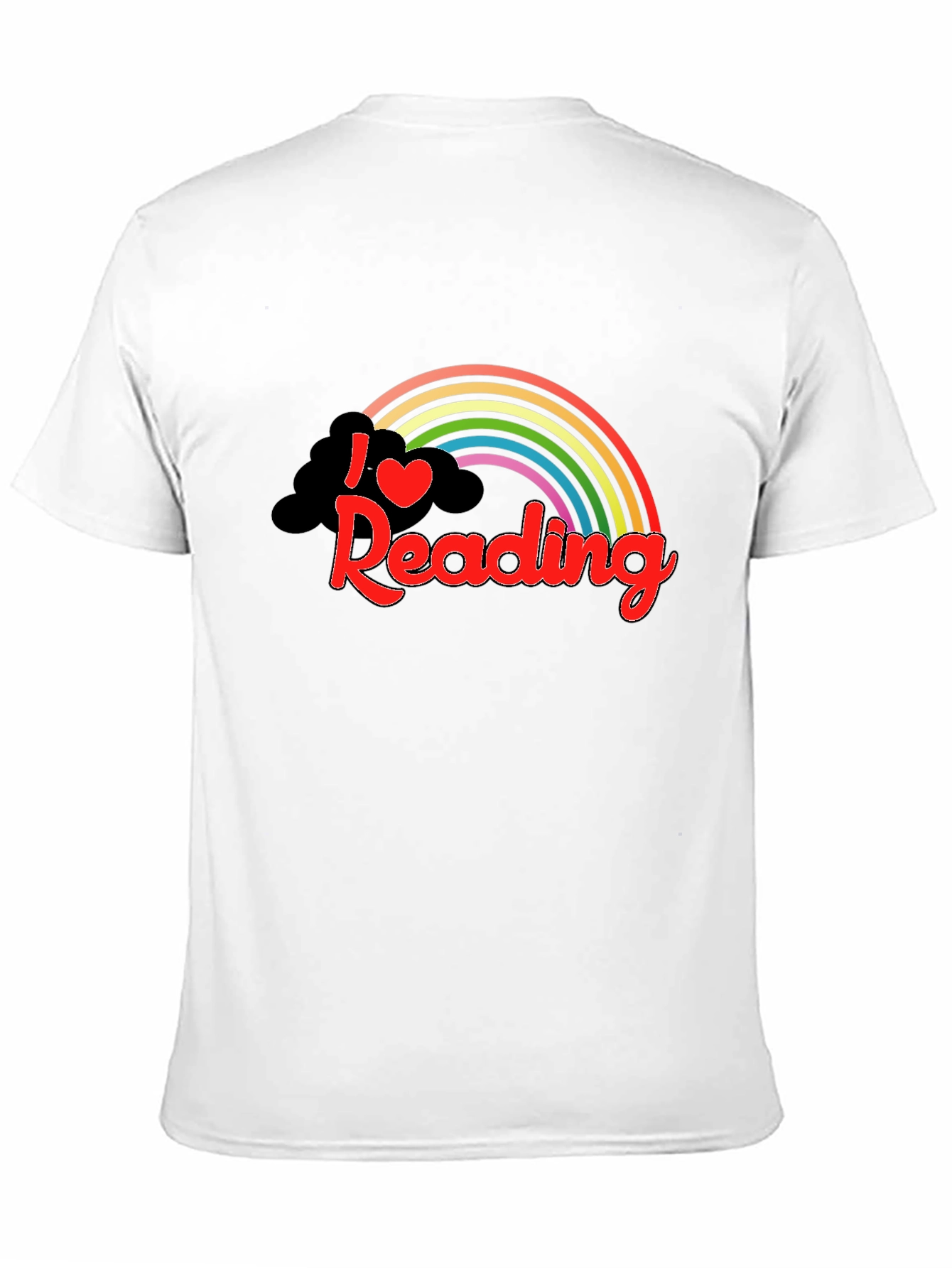 I Love Reading Rainbow Graphic Tee - Black