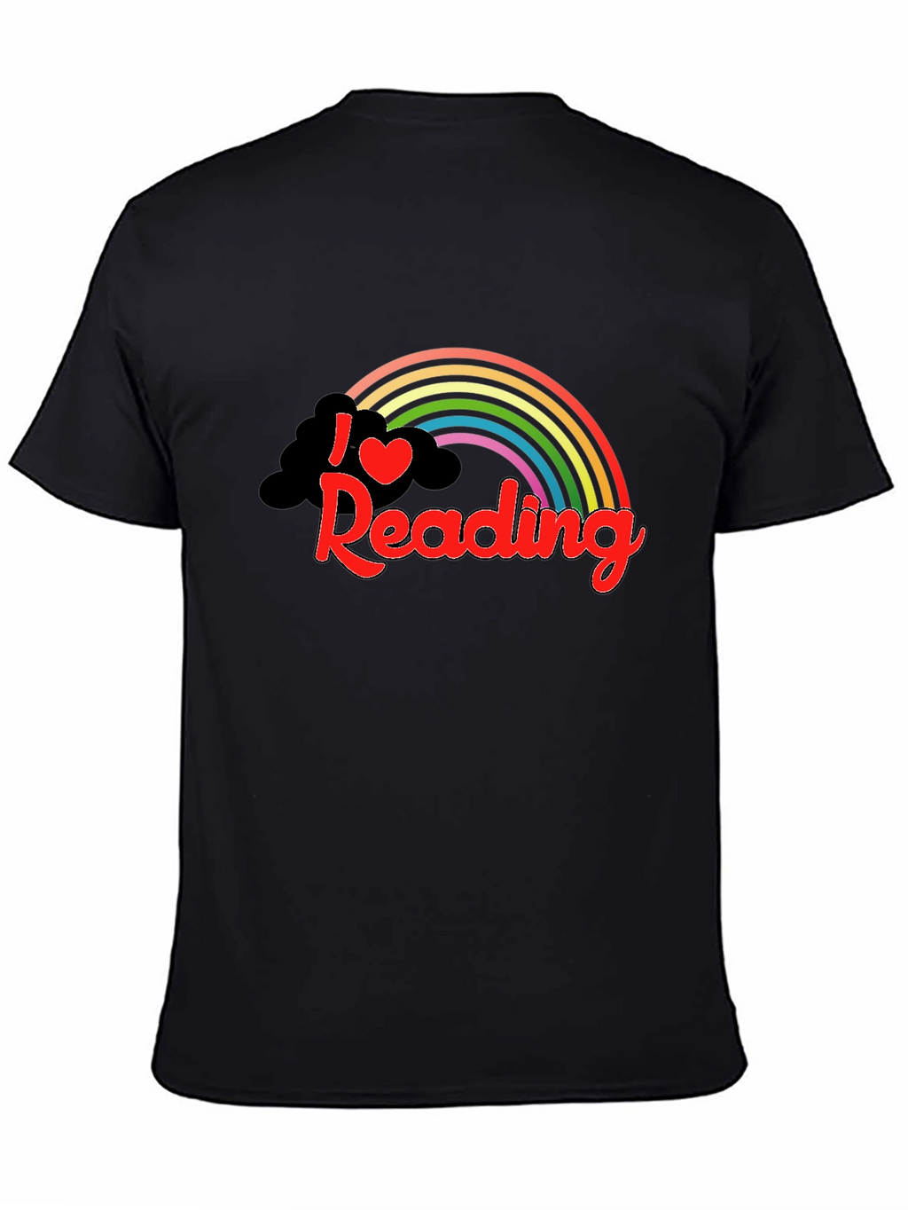 I Love Reading Rainbow Graphic Tee - Black