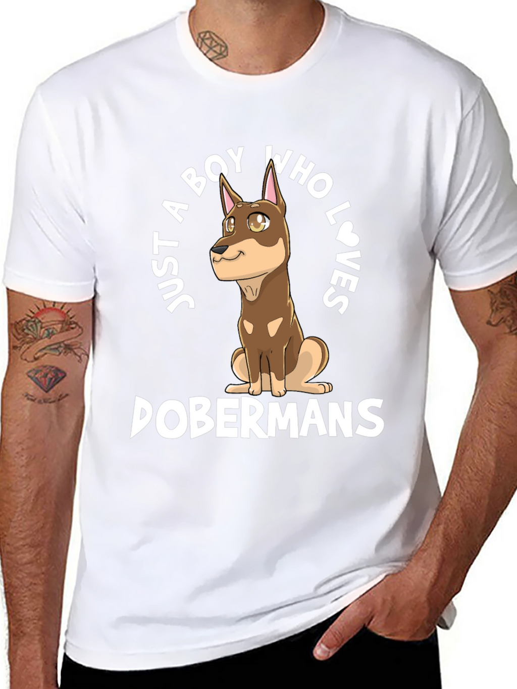 Boy Who Loves Dobermans T-Shirt