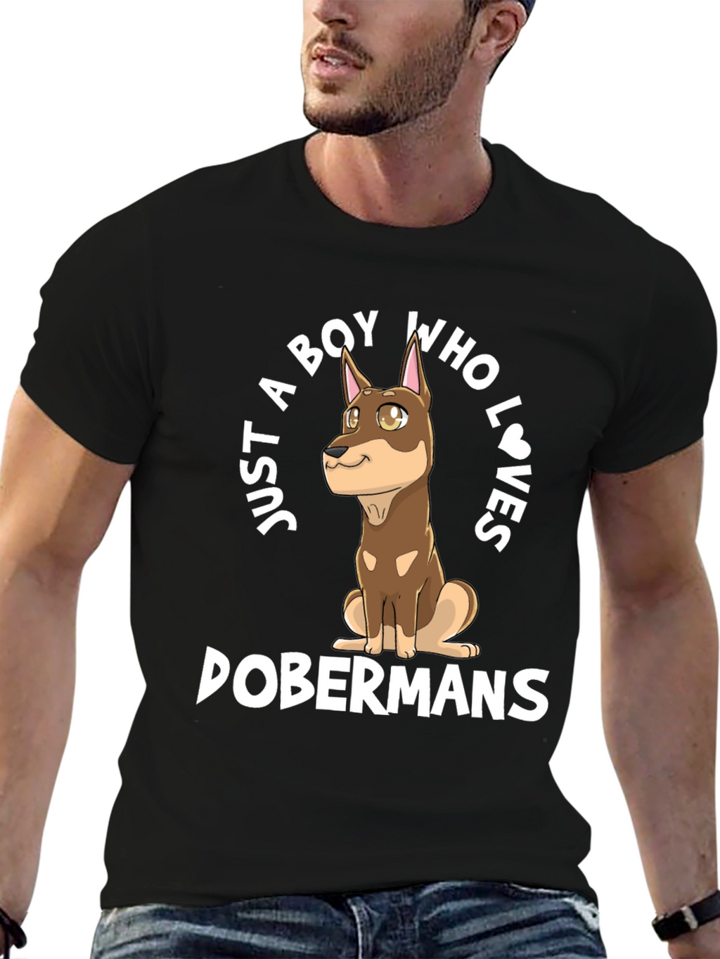 Boy Who Loves Dobermans T-Shirt