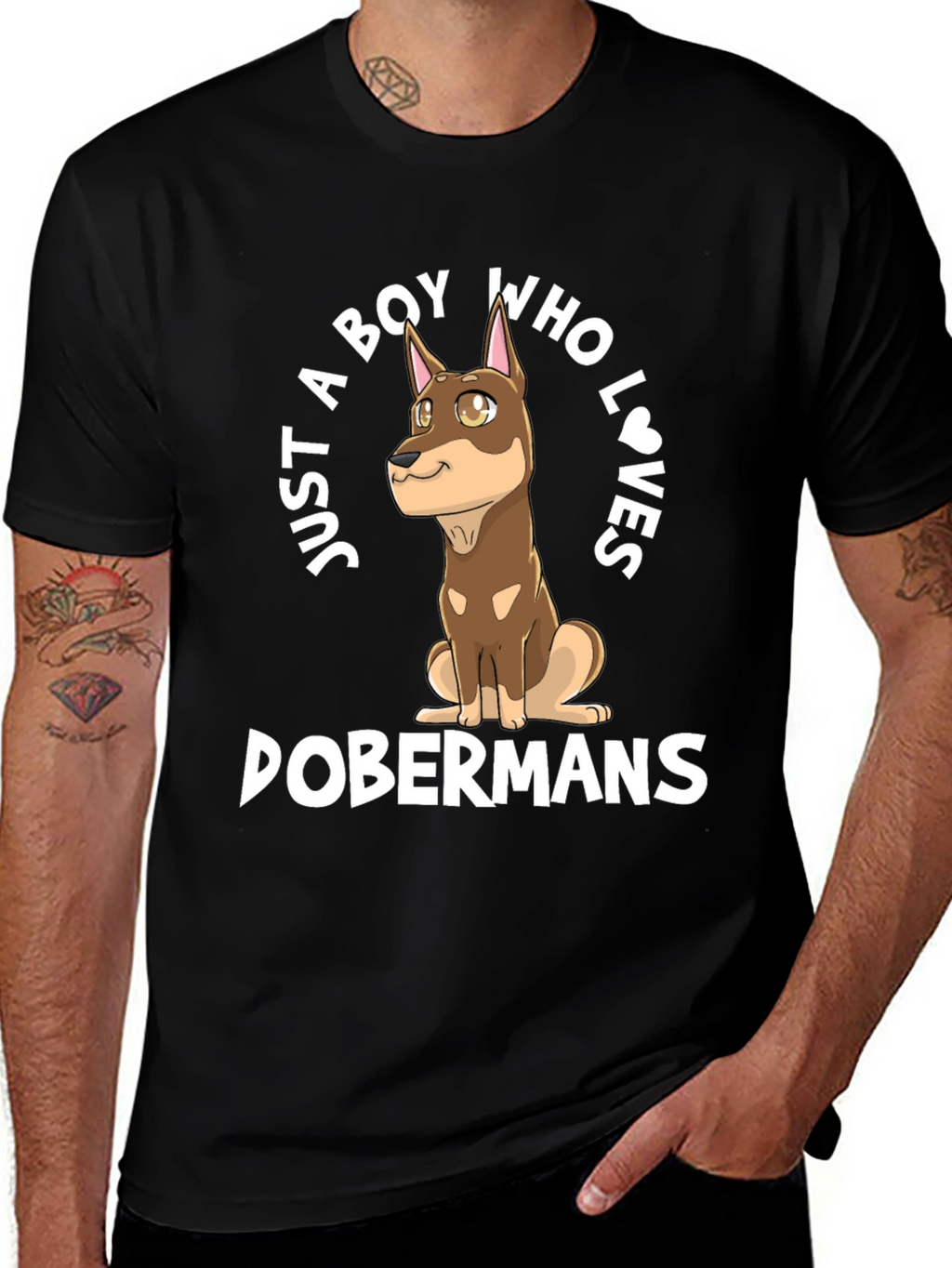 Boy Who Loves Dobermans T-Shirt