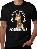 Boy Who Loves Dobermans T-Shirt
