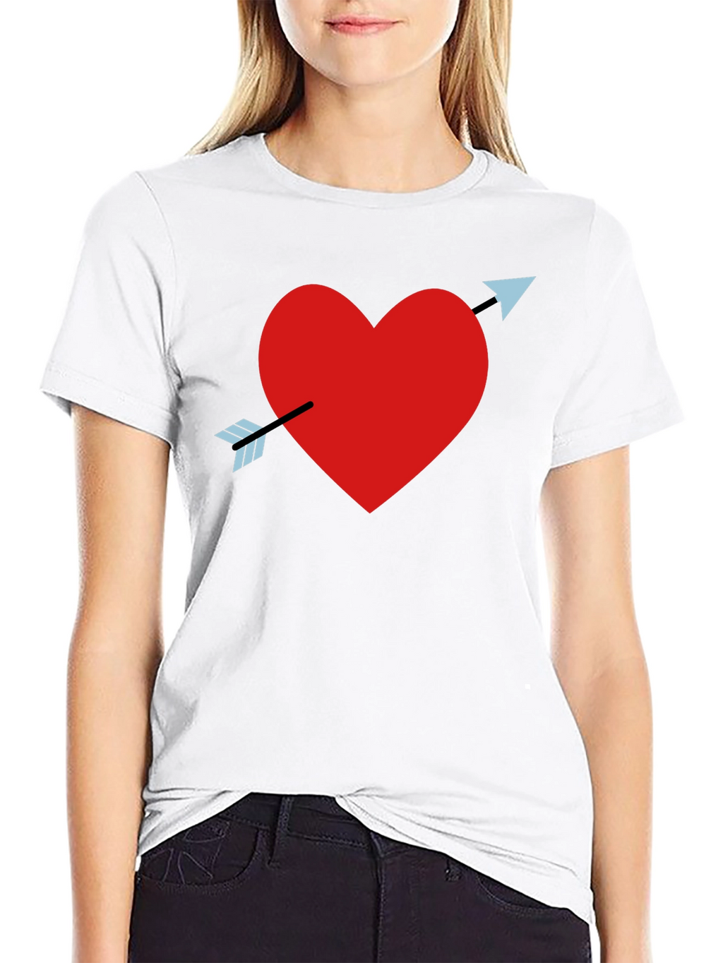 Heart Arrow Black T-Shirt