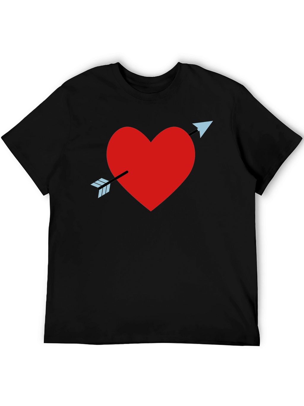 Heart Arrow Black T-Shirt