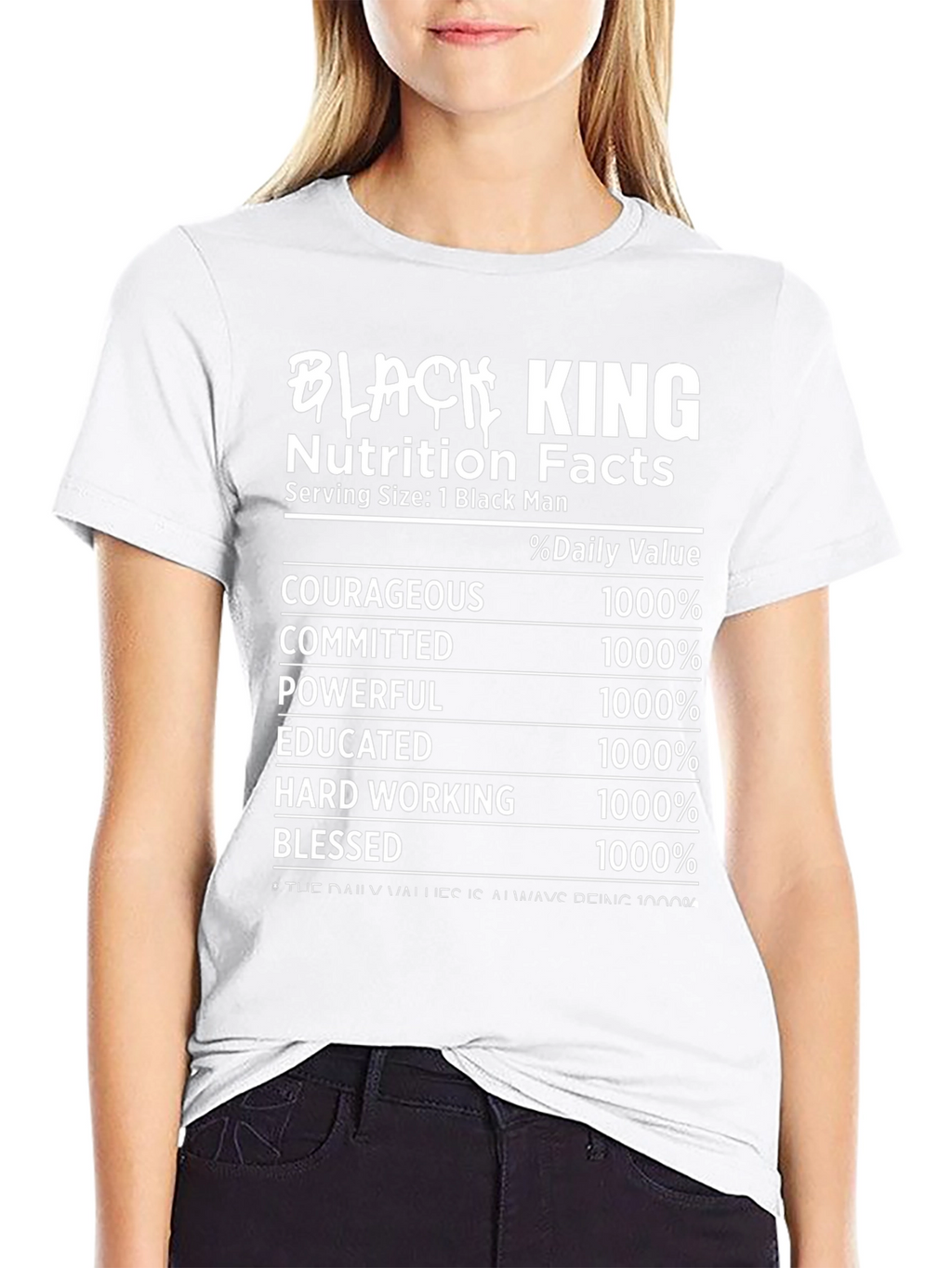 Black King Nutrition Facts Mens T-Shirt