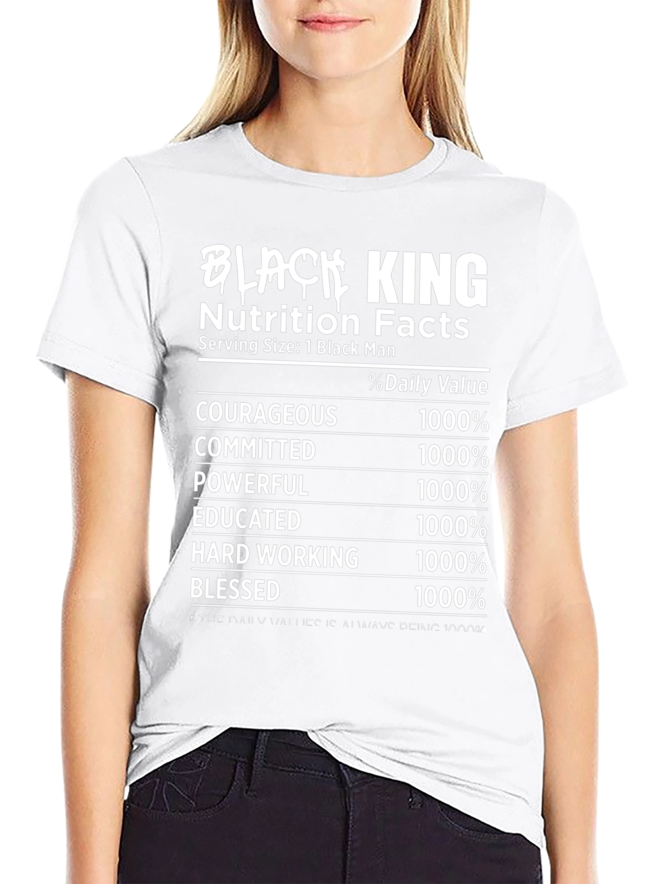 Black King Nutrition Facts Mens T-Shirt