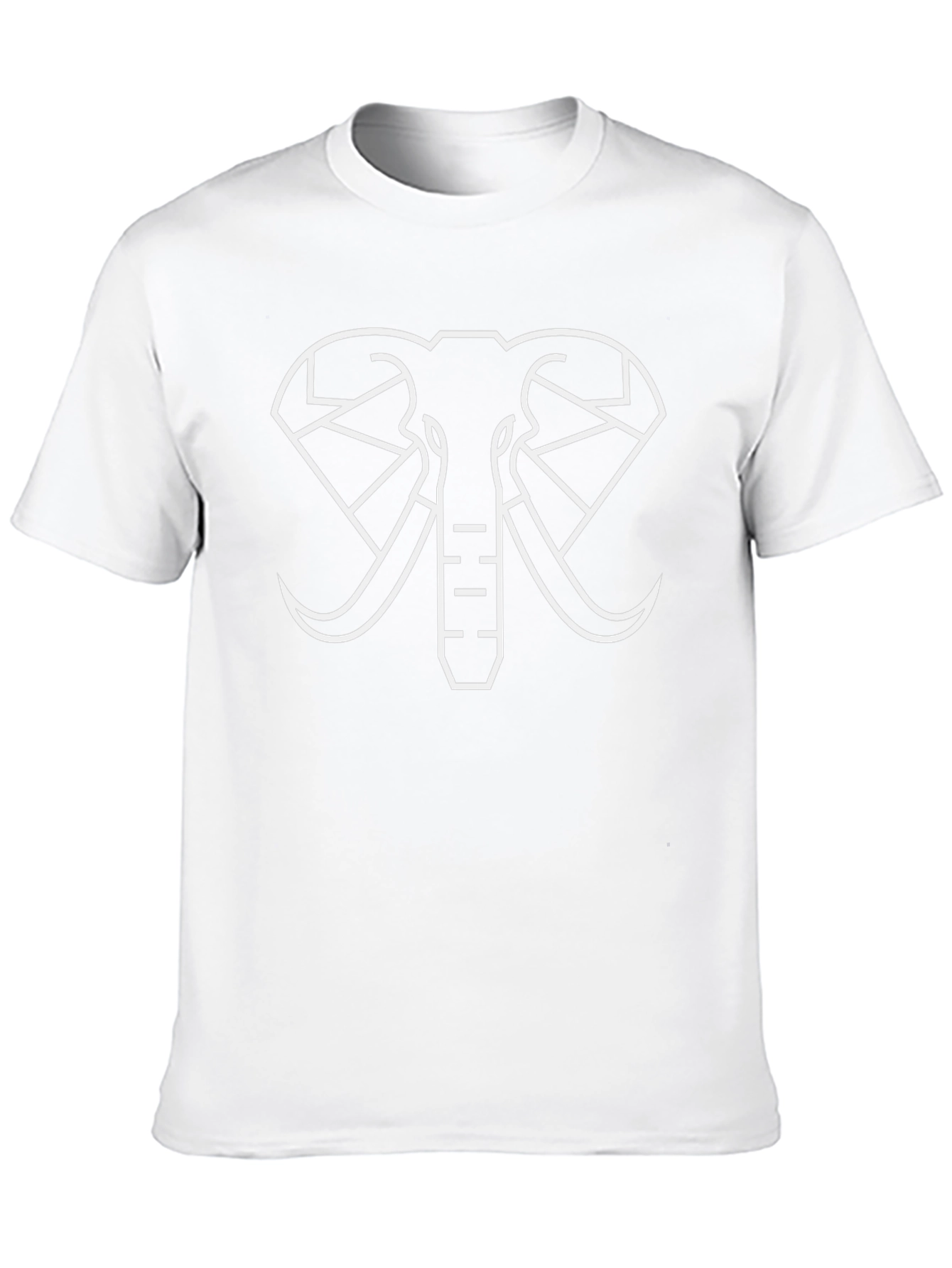 Geometric Elephant Tee - Modern Black T-Shirt