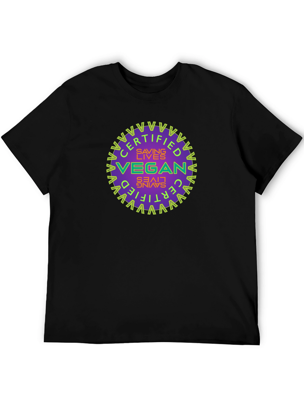 Certified Vegan Saving Lives Graphic T-Shirt