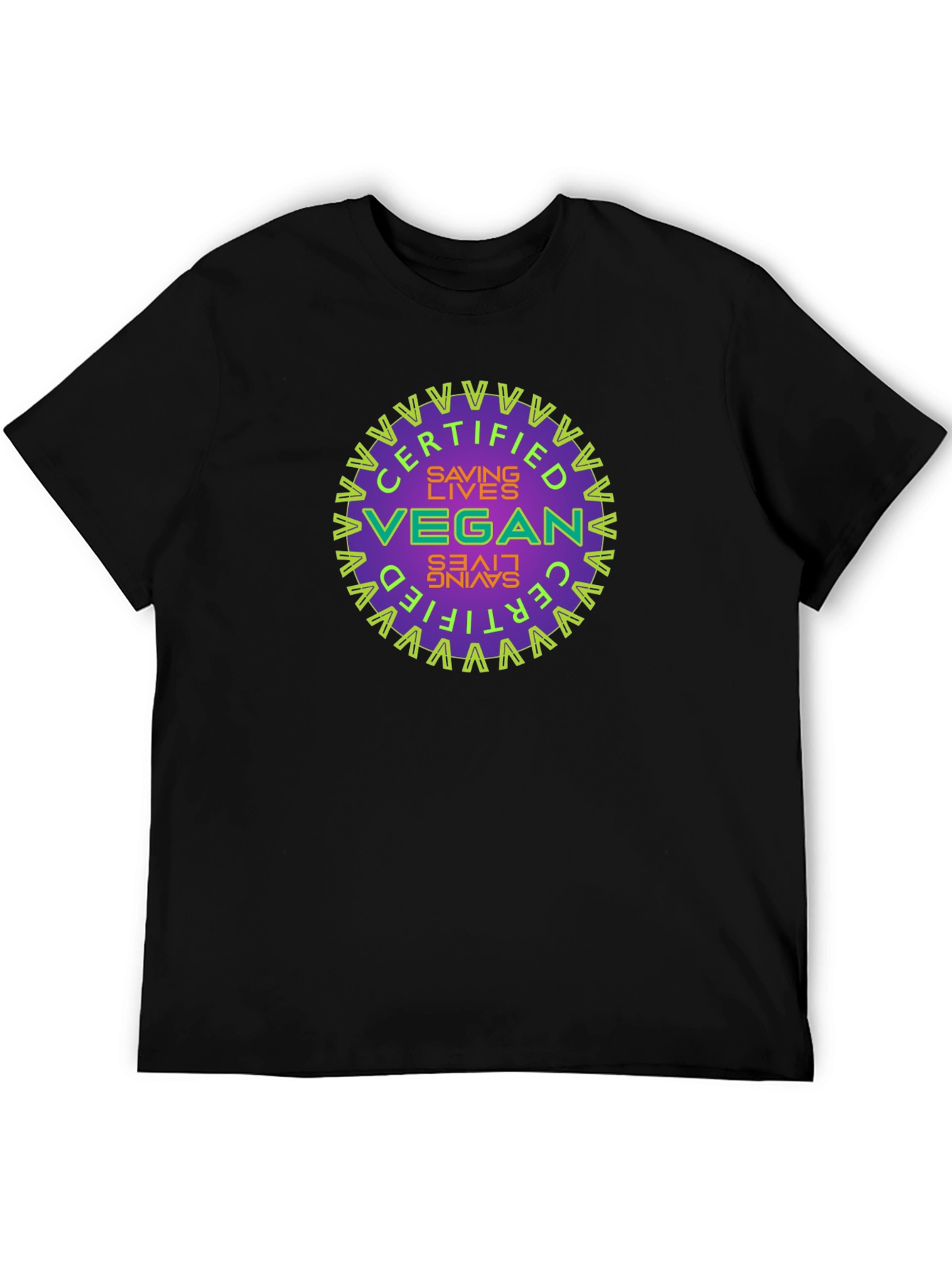 Certified Vegan Saving Lives Graphic T-Shirt