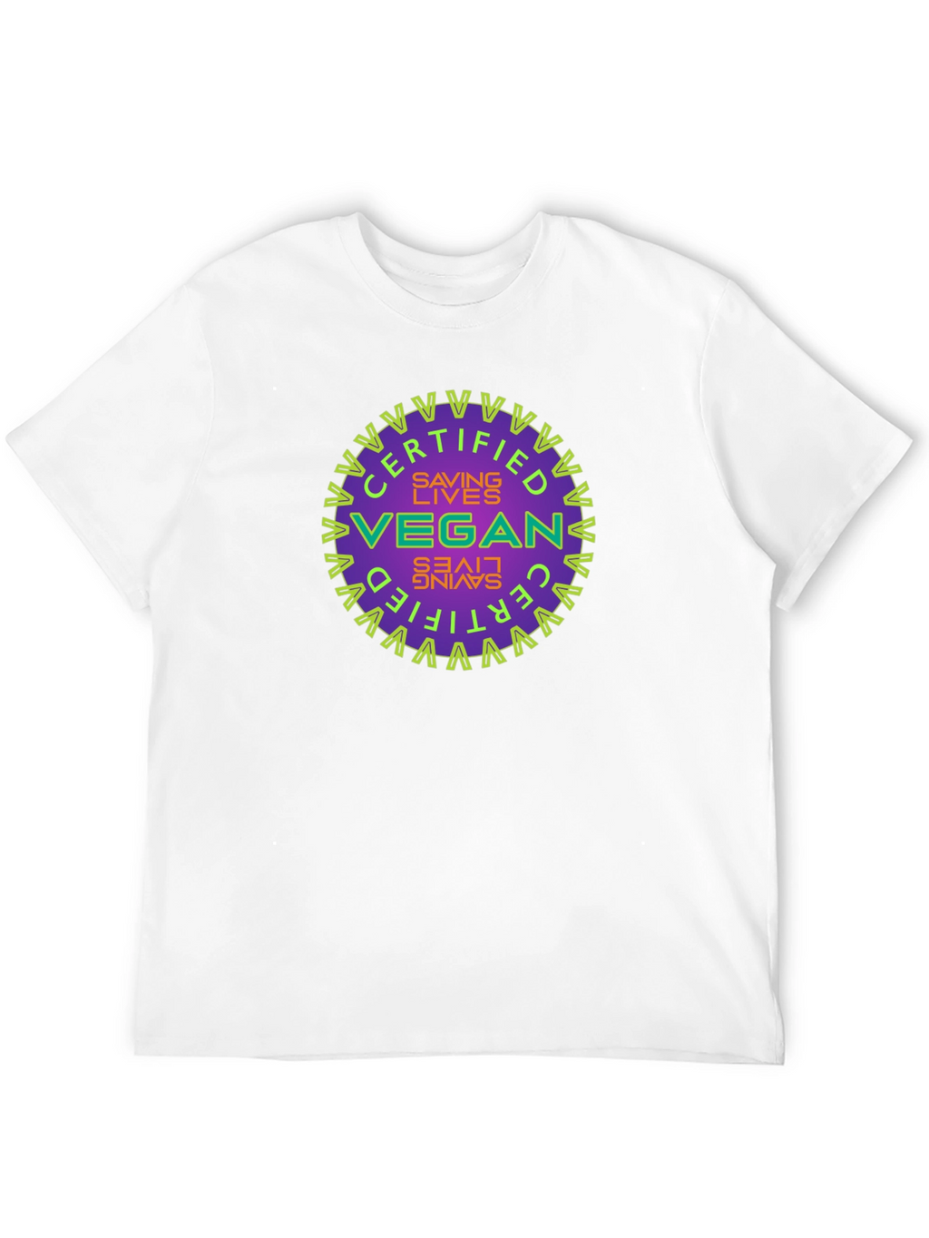 Certified Vegan Saving Lives Graphic T-Shirt