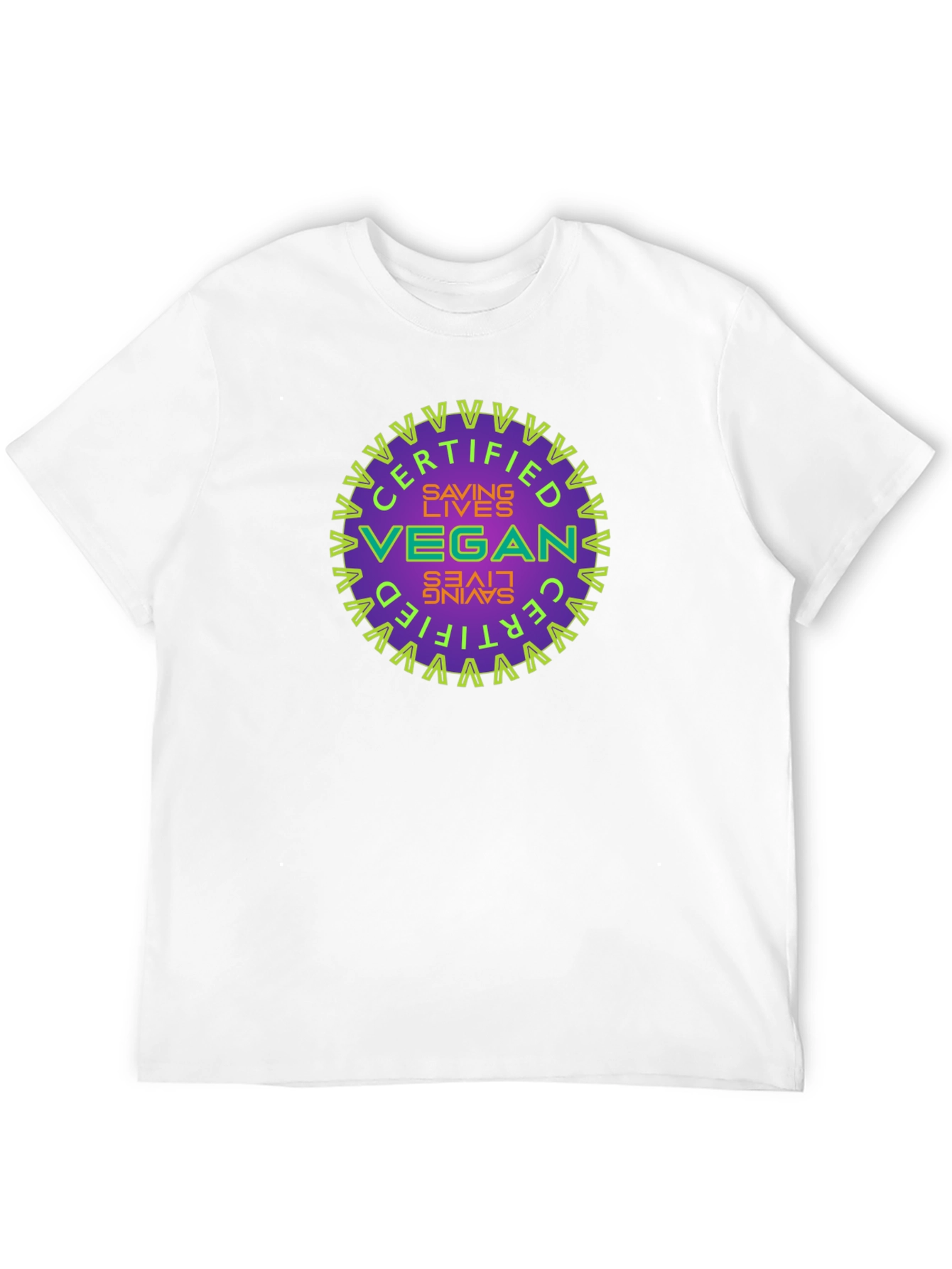 Certified Vegan Saving Lives Graphic T-Shirt