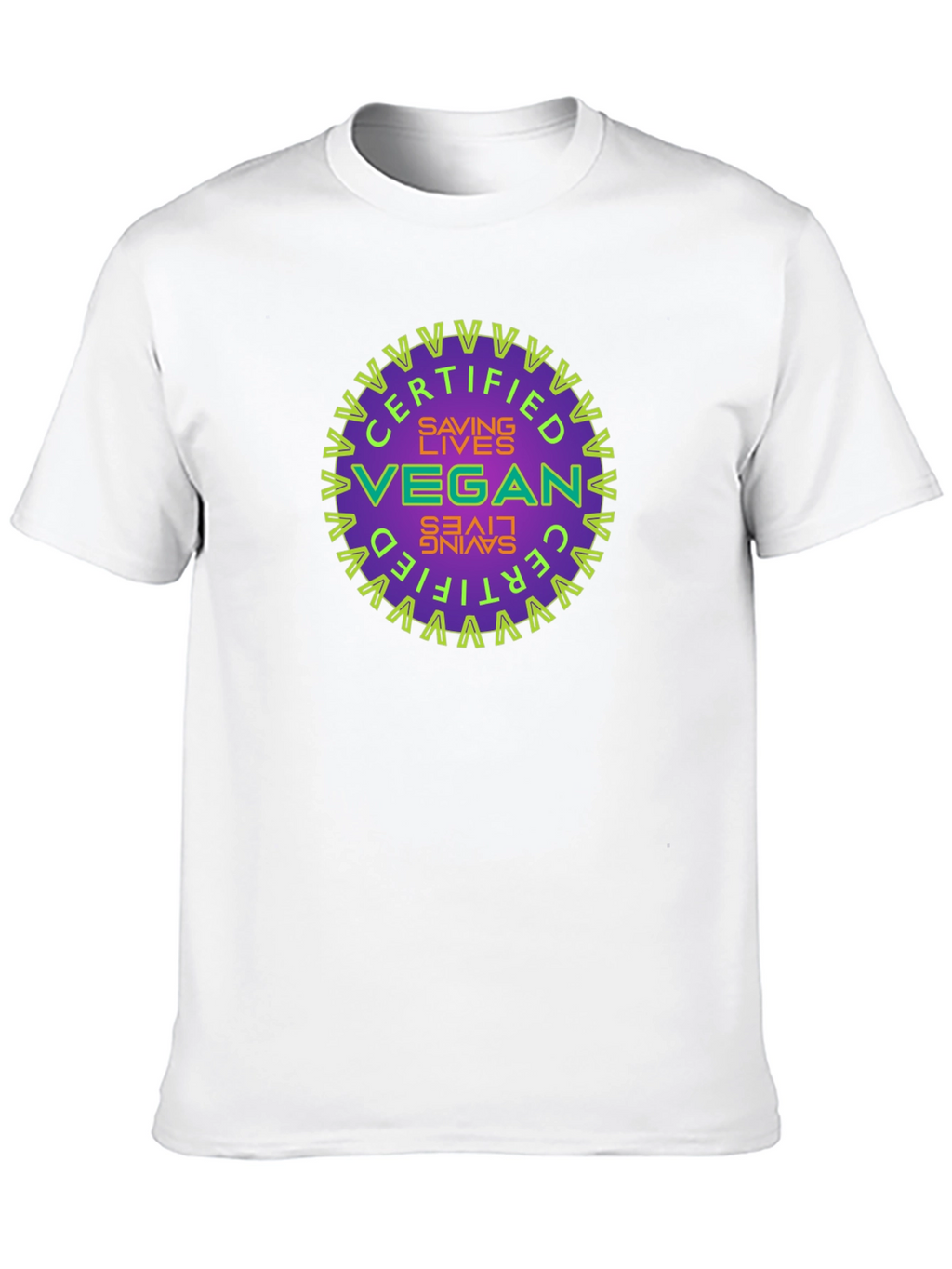 Certified Vegan Saving Lives Graphic T-Shirt