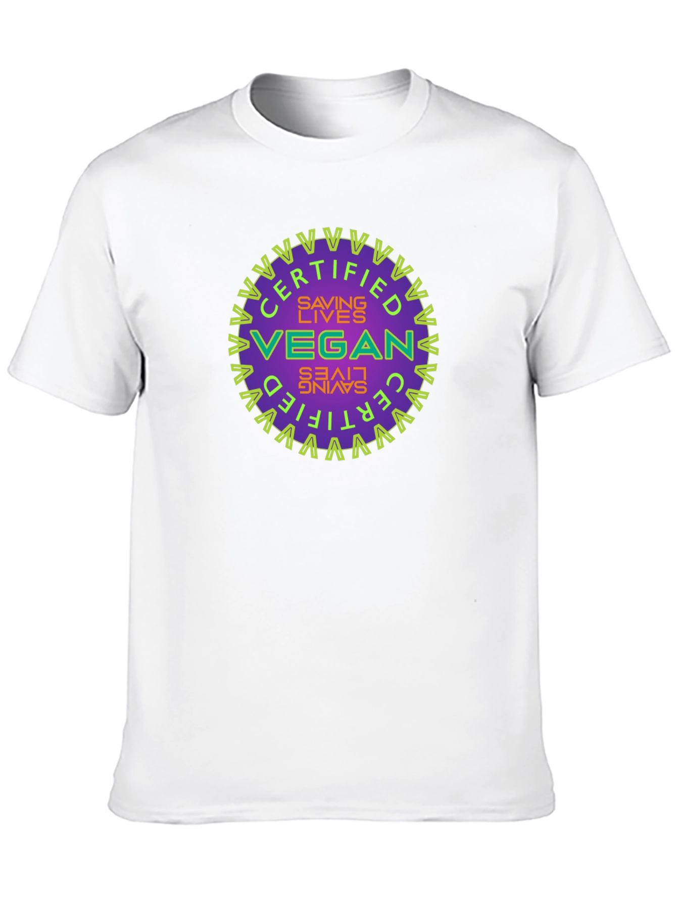 Certified Vegan Saving Lives Graphic T-Shirt
