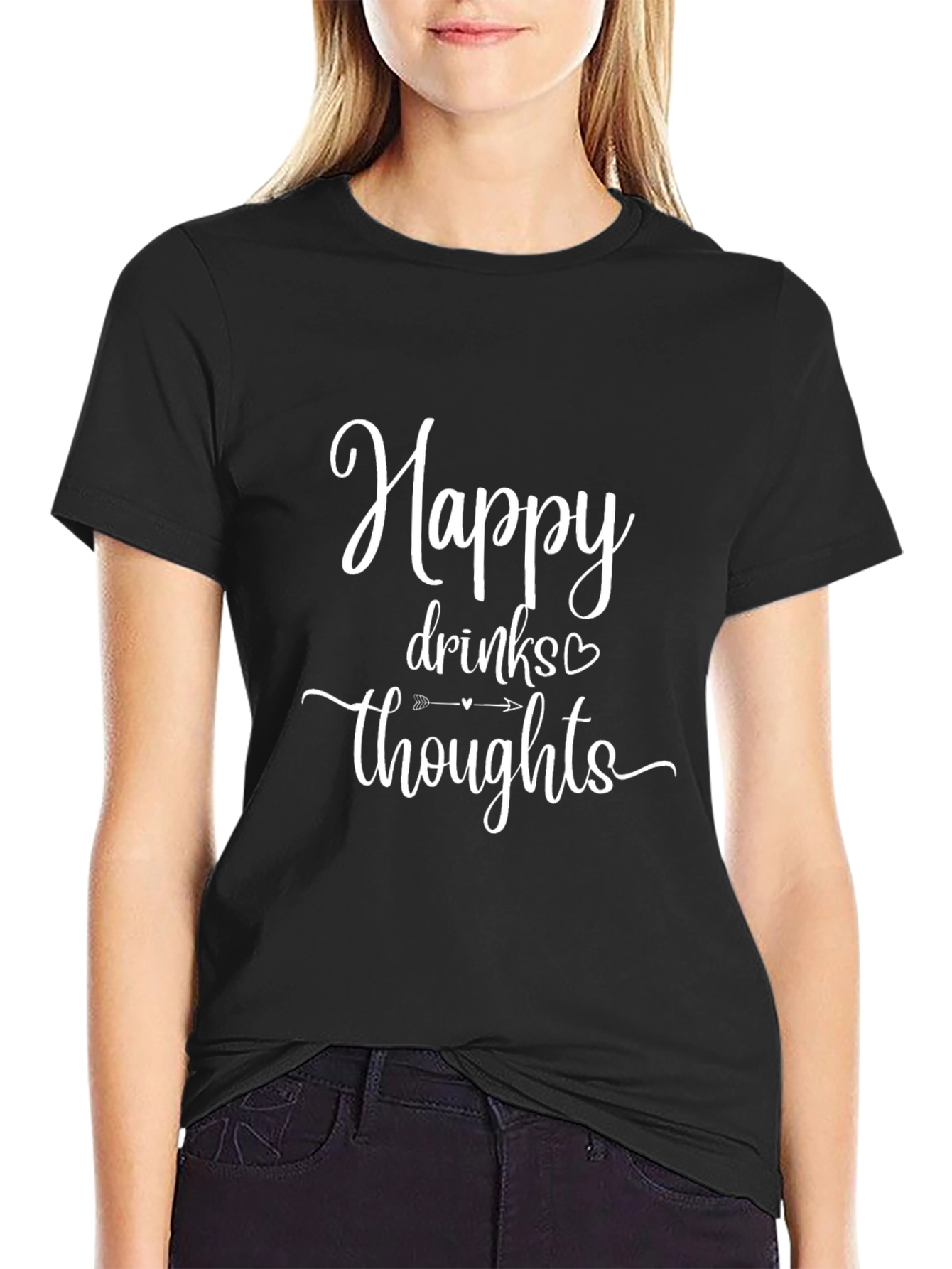 Happy Drinks Thoughts Graphic T-Shirt
