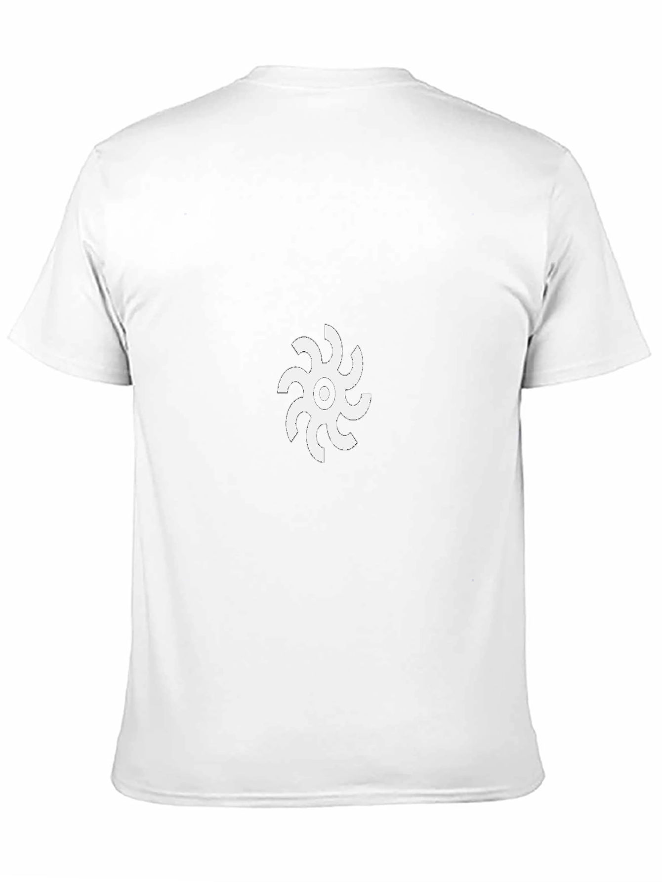 Minimalist Black Tee with Abstract White Design