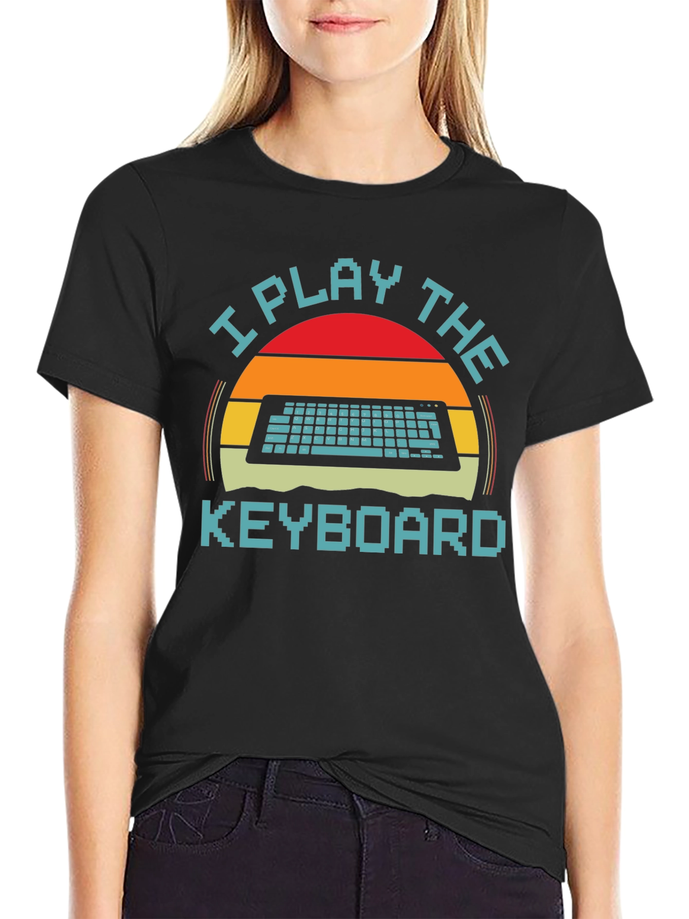 I Play The Keyboard Graphic Tee - Retro Gamer Style