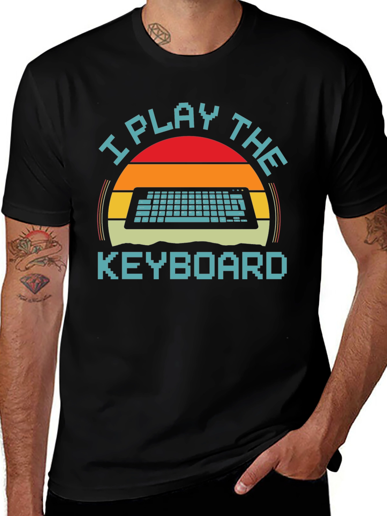 I Play The Keyboard Graphic Tee - Retro Gamer Style