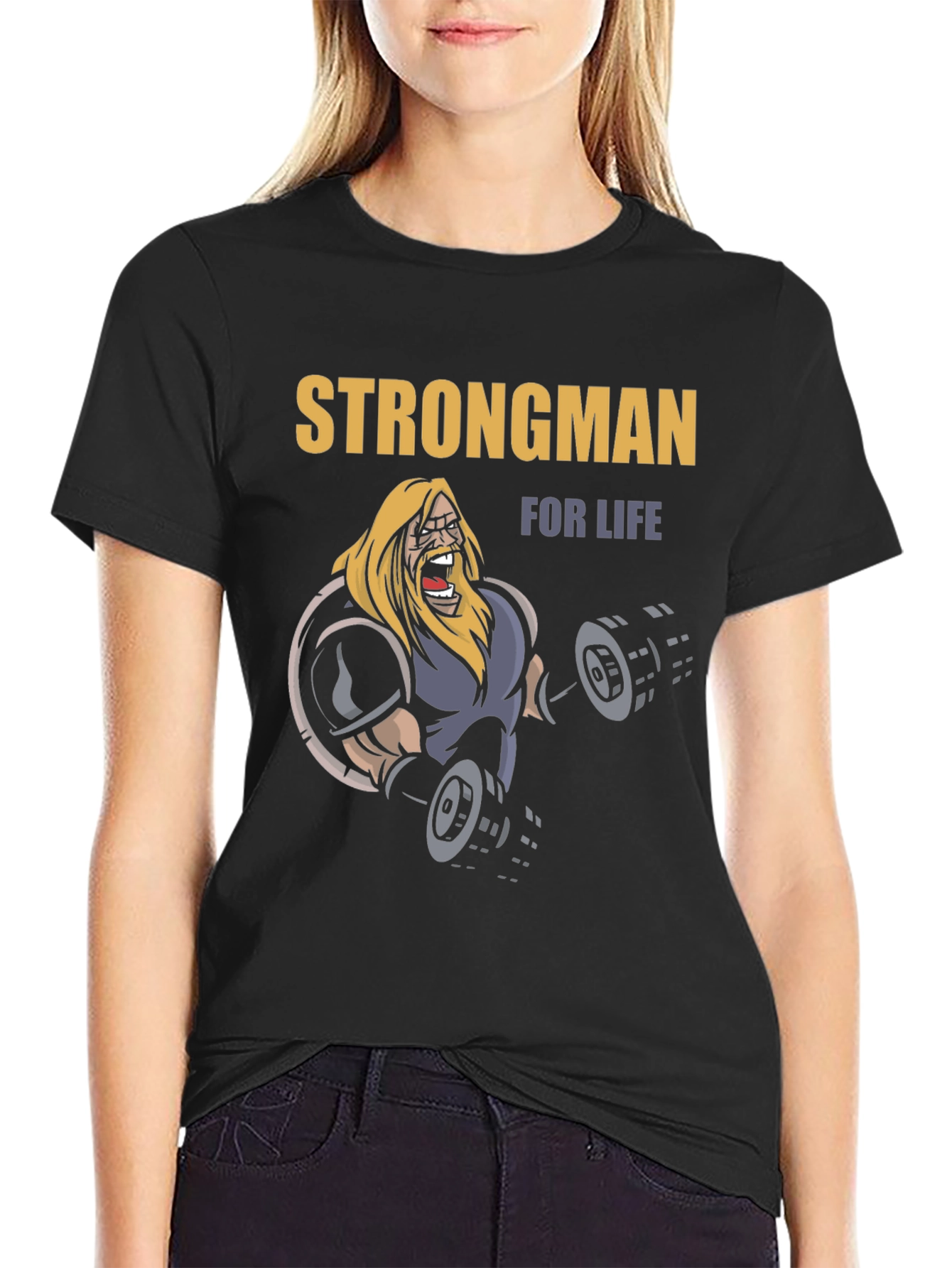 Strongman For Life Black T-Shirt
