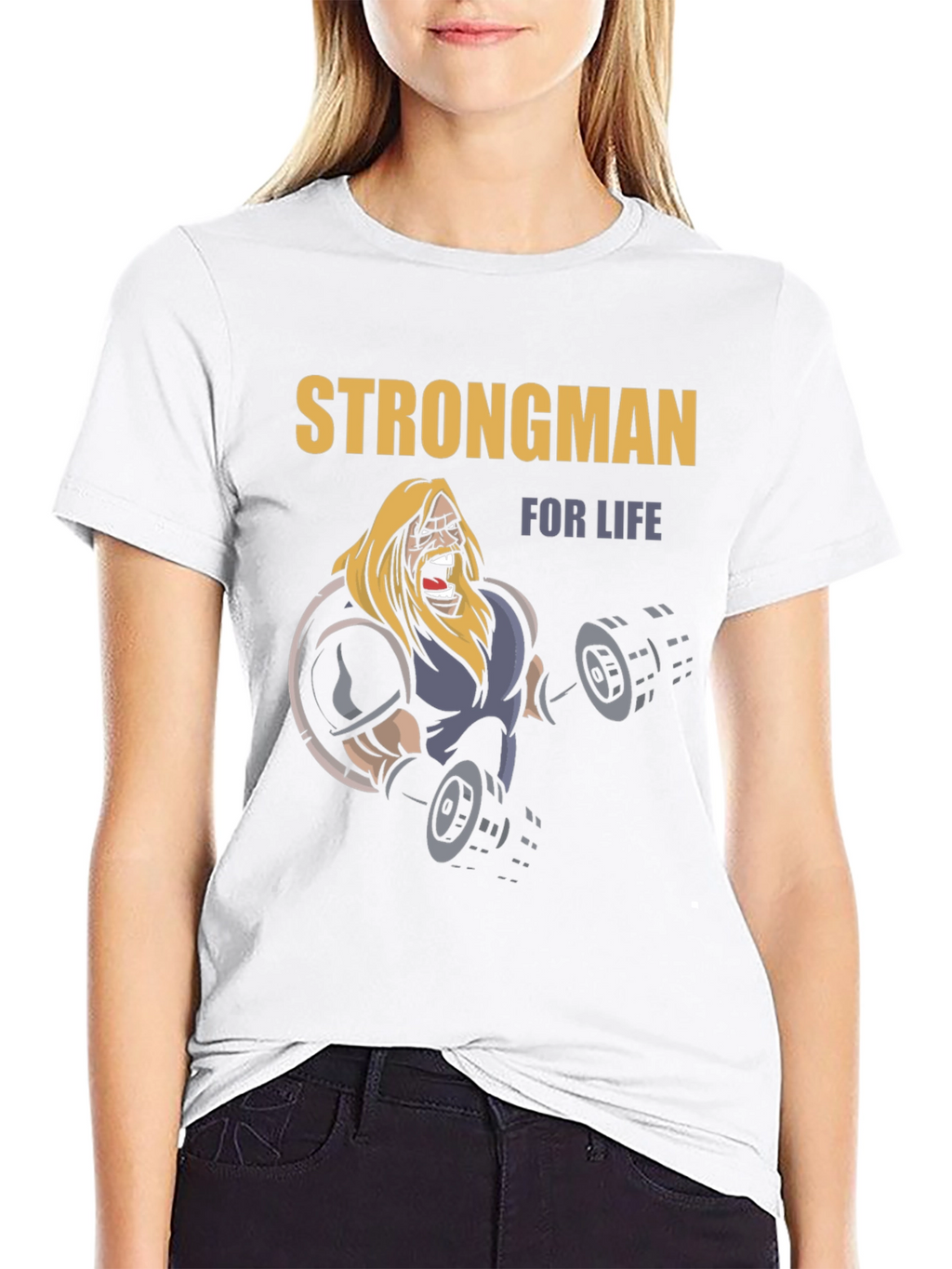 Strongman For Life Black T-Shirt