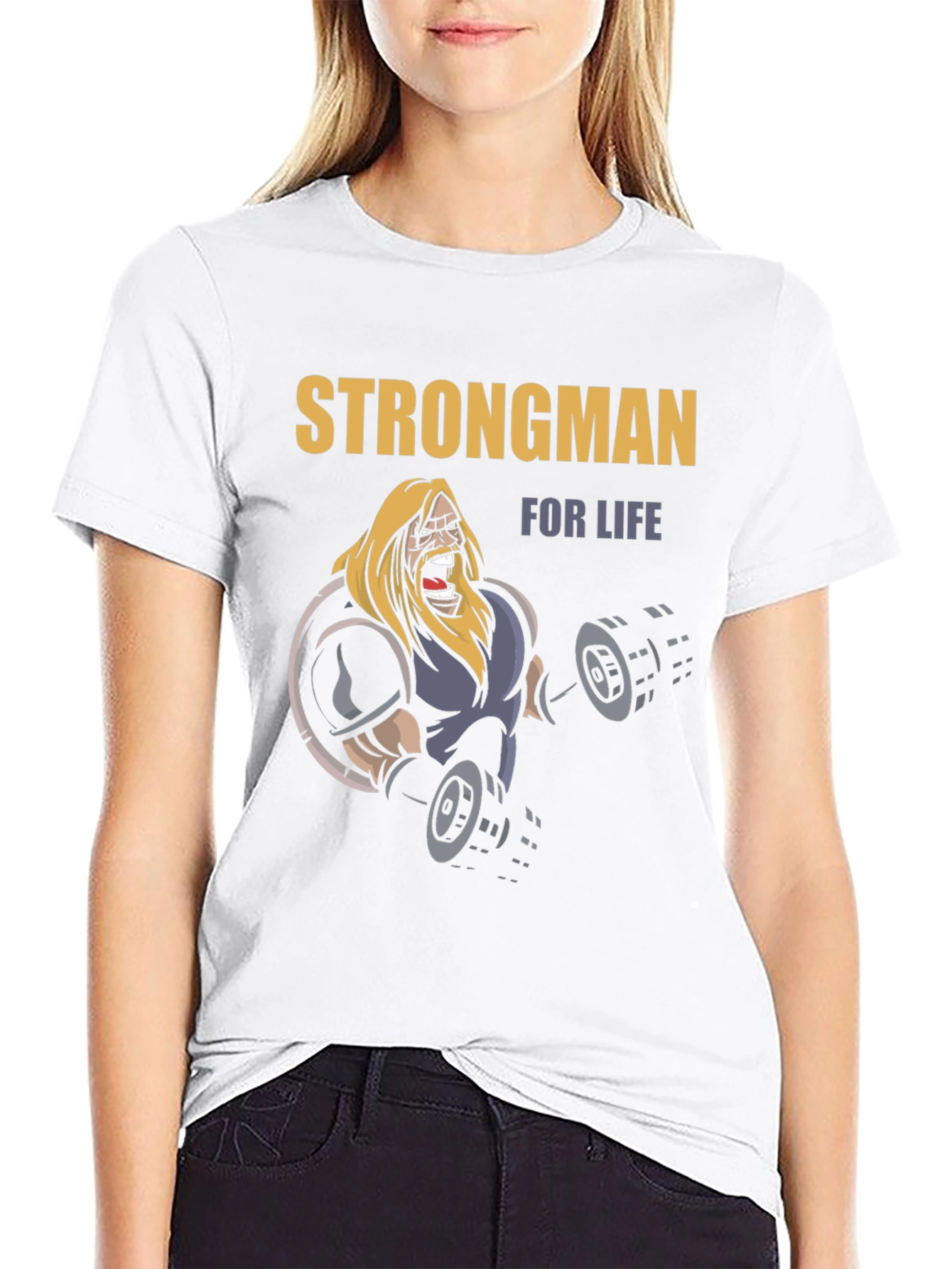 Strongman For Life Black T-Shirt