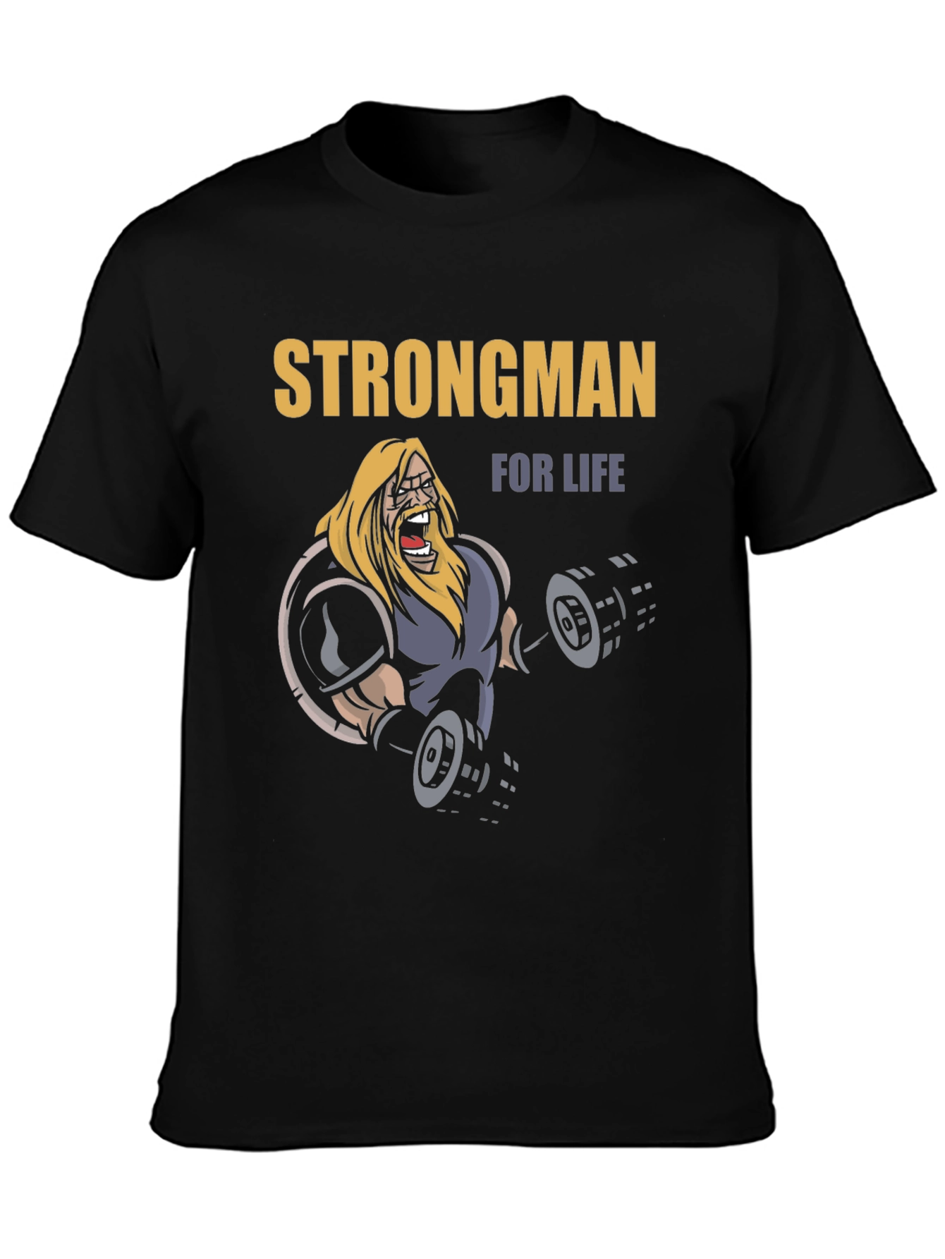 Strongman For Life Black T-Shirt
