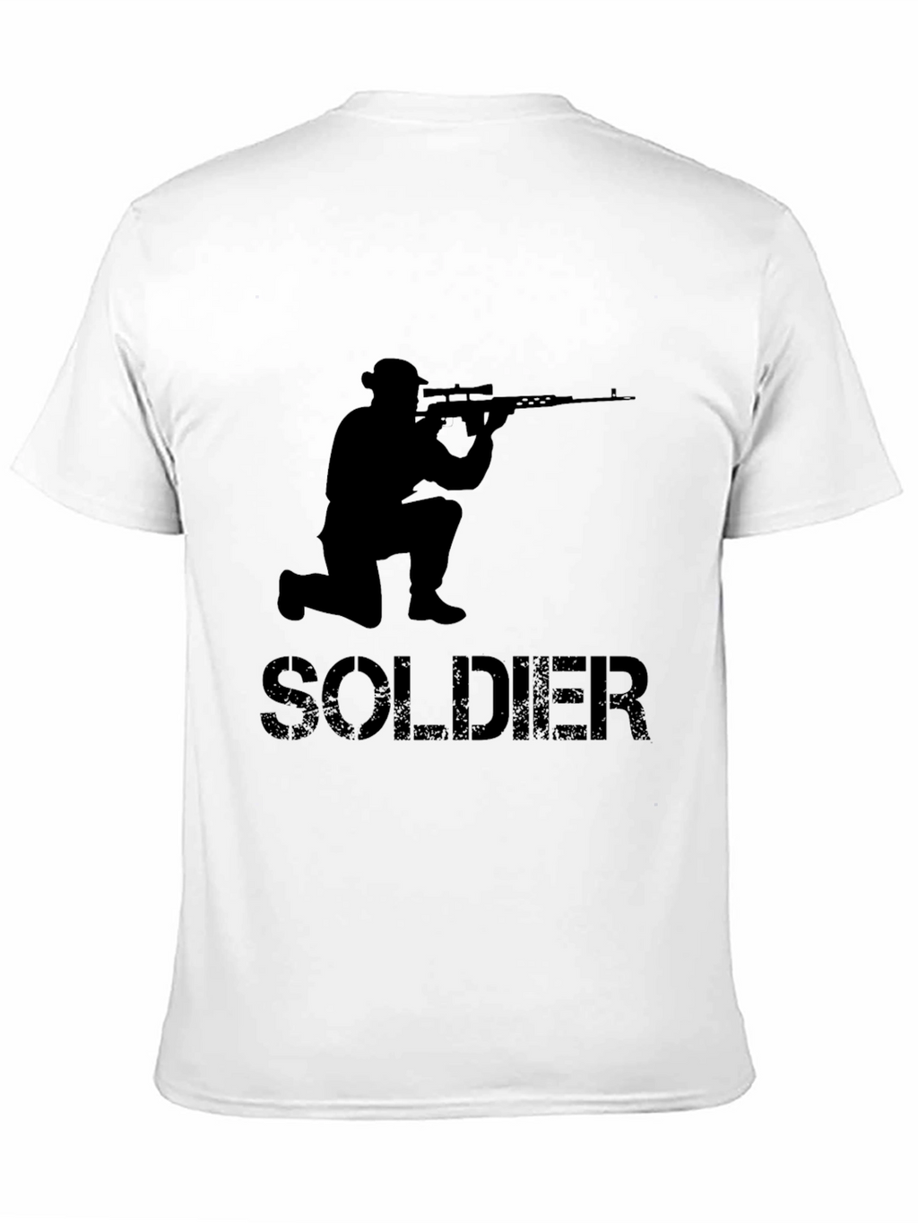 Soldier Graphic T-Shirt - Tactical Style Black Cotton Tee