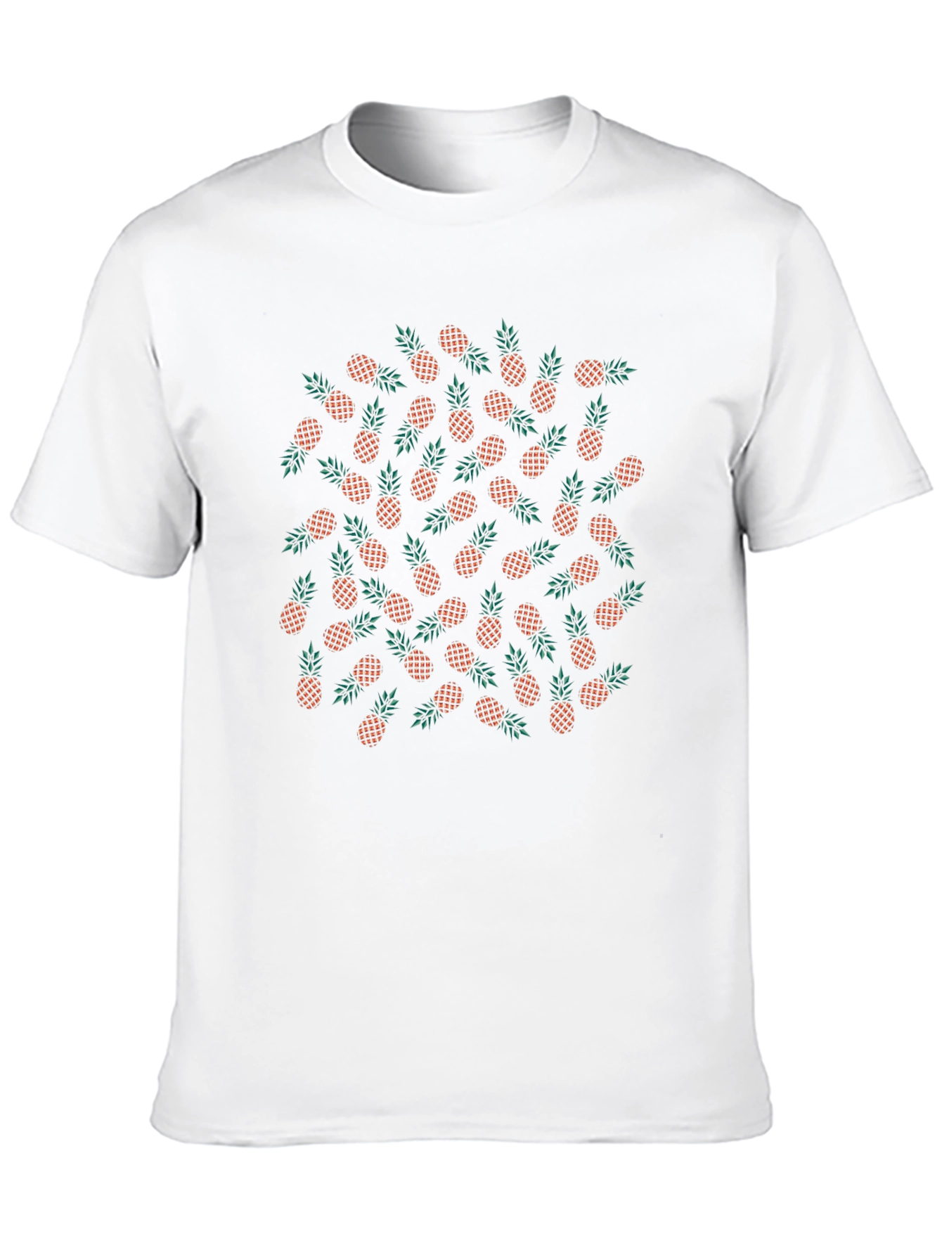 Pineapple Pattern Black T-Shirt