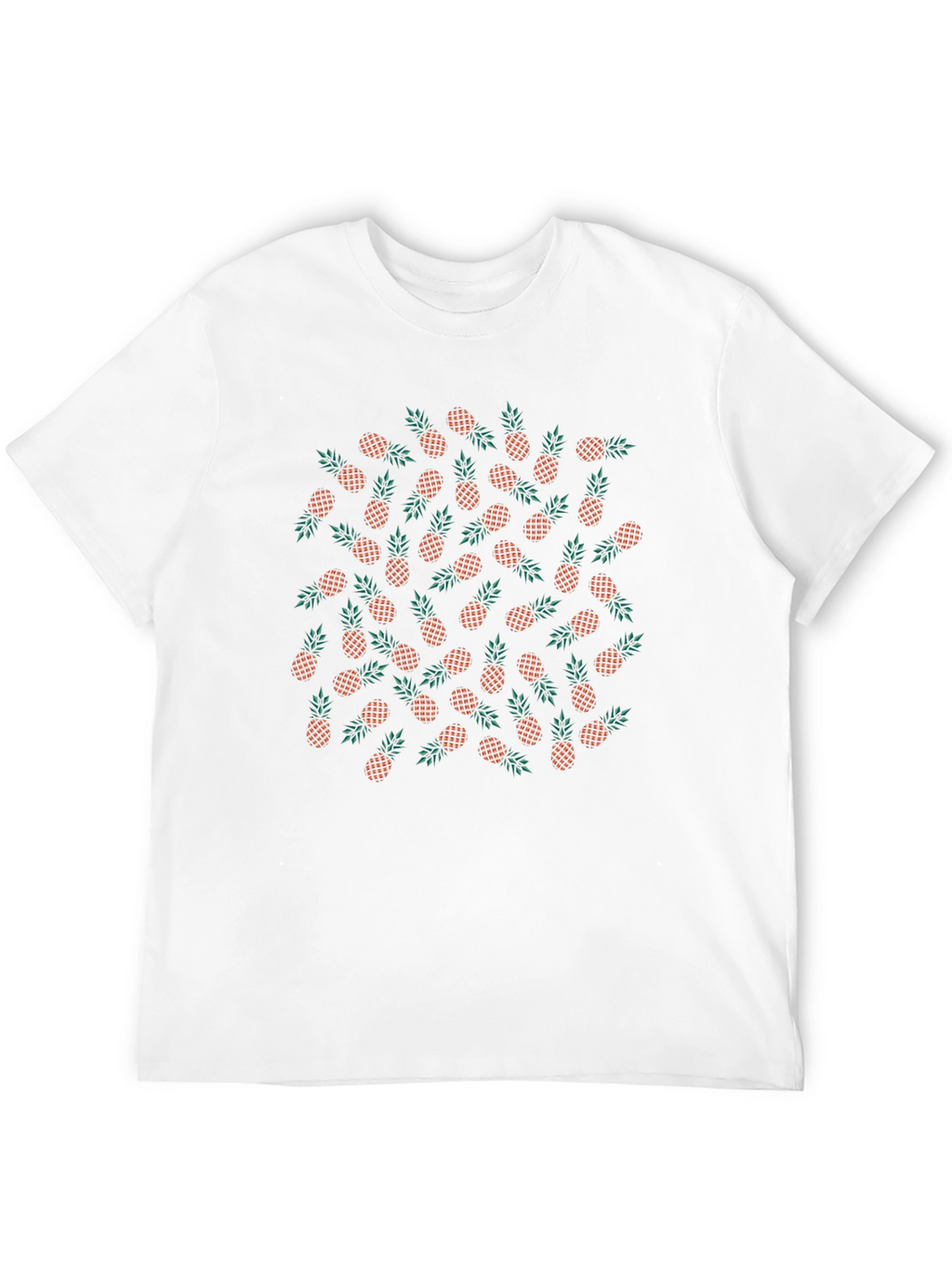 Pineapple Pattern Black T-Shirt