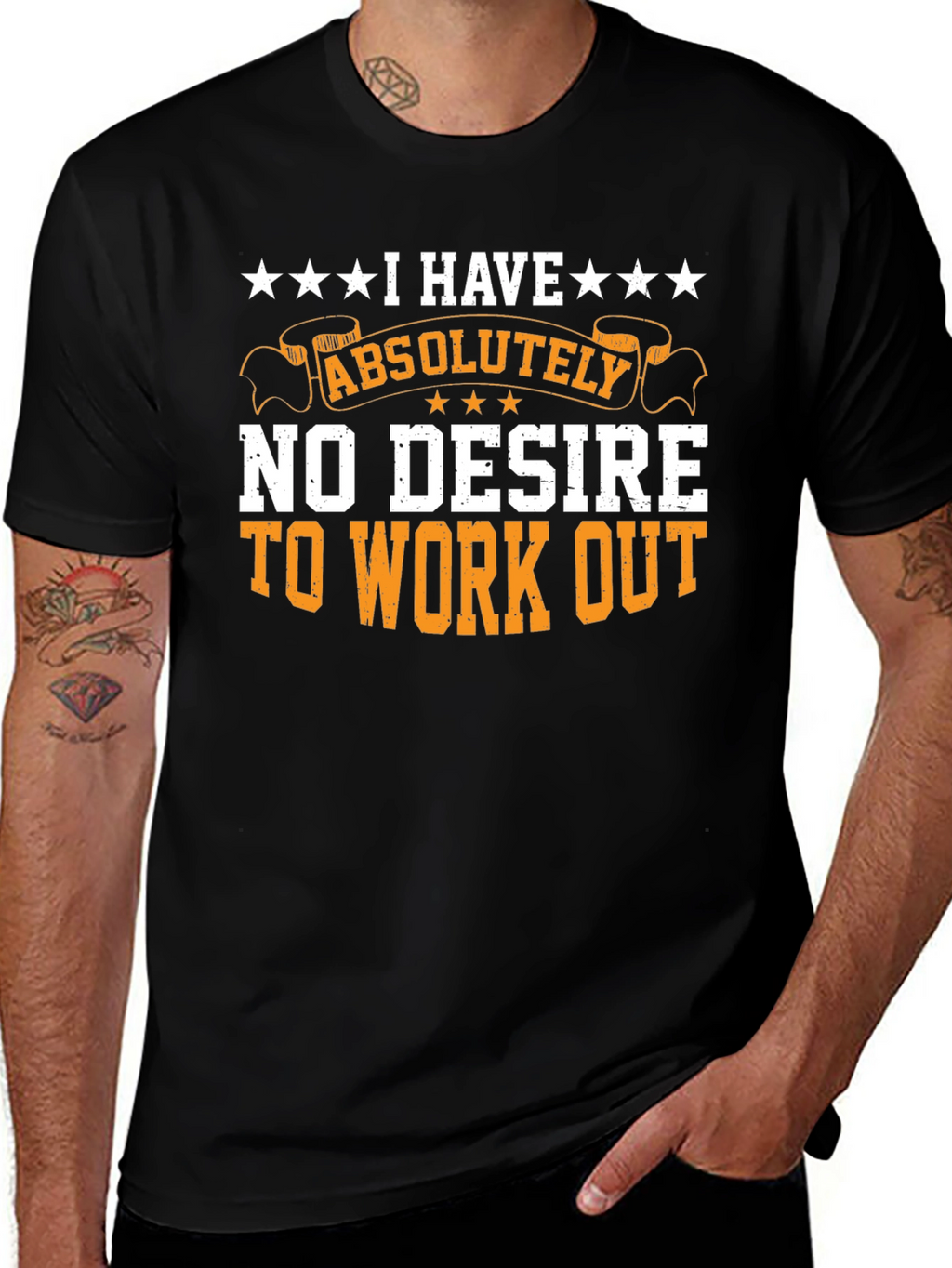 Funny Workout T-Shirt - No Desire to Exercise