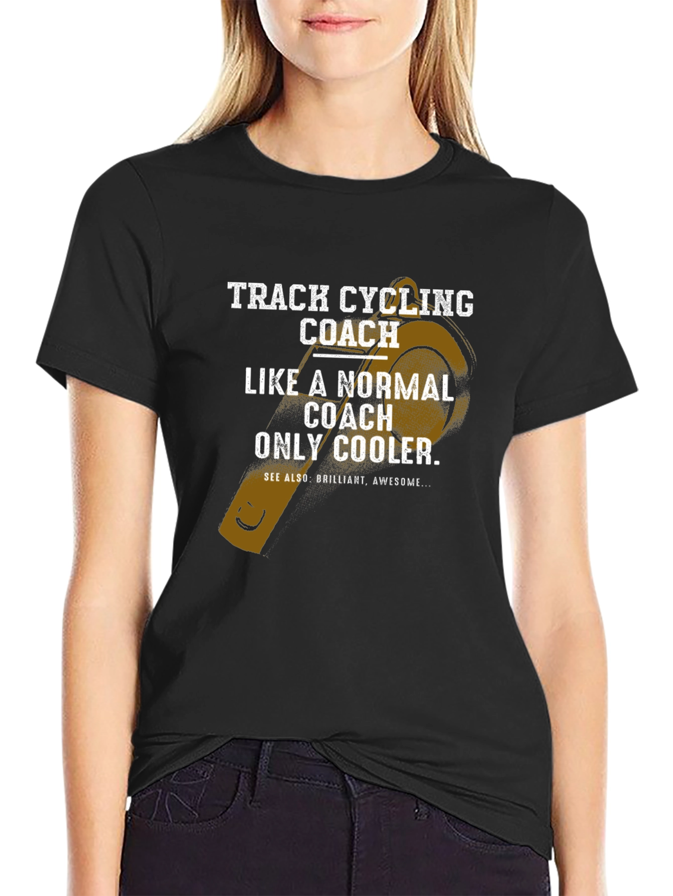 Track Cycling Coach T-Shirt - Normal Coach Only Cooler Tee