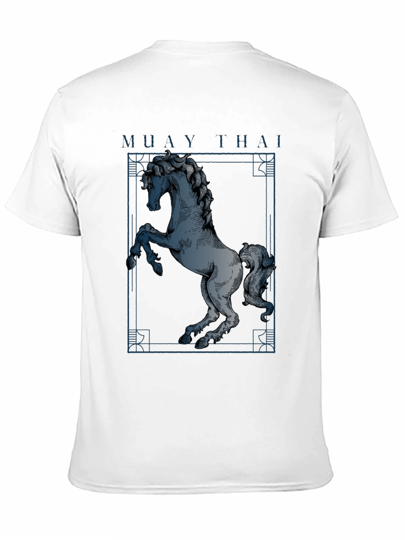 Muay Thai Horse Graphic T-Shirt - Black