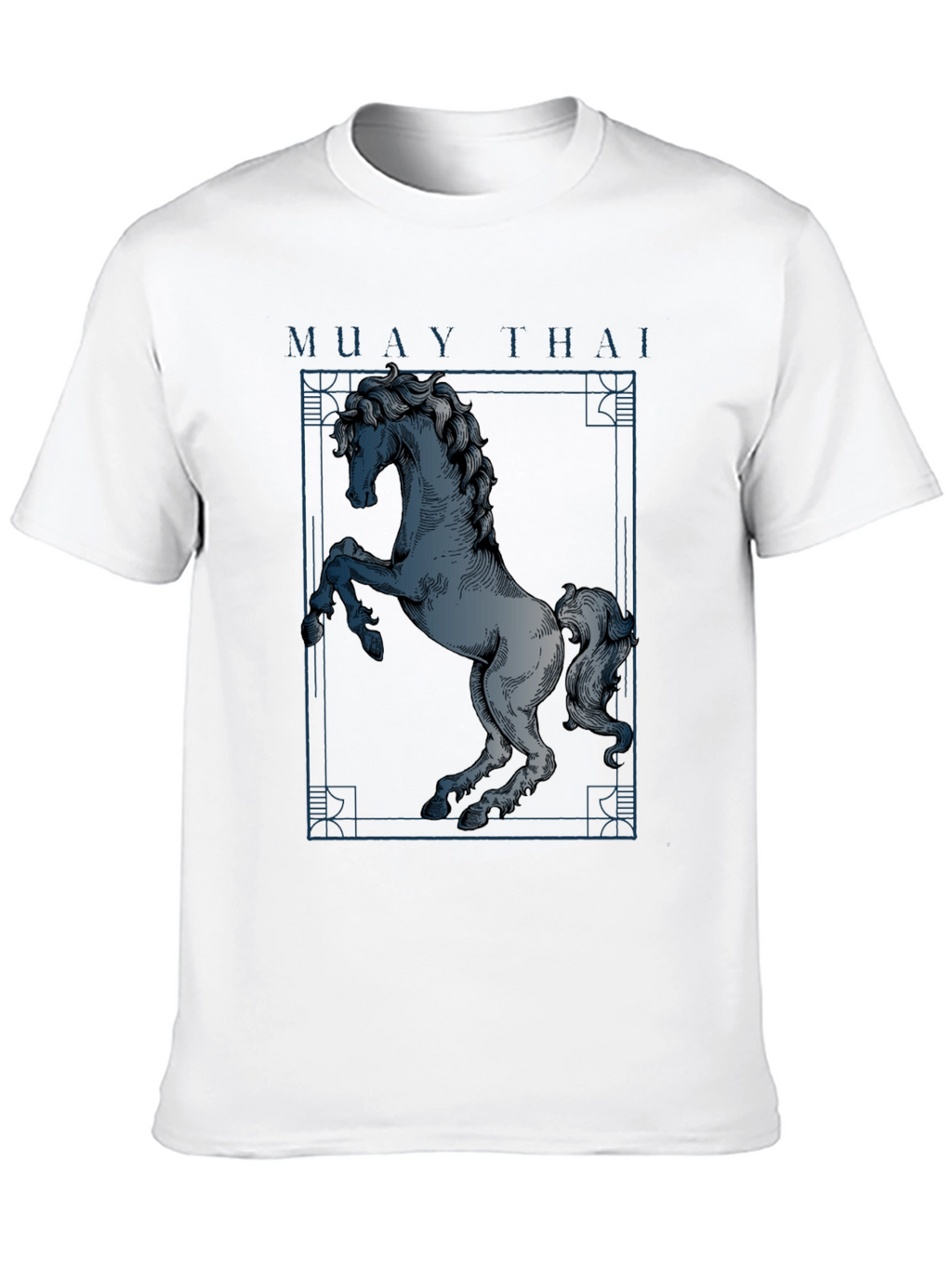 Muay Thai Horse Graphic T-Shirt - Black