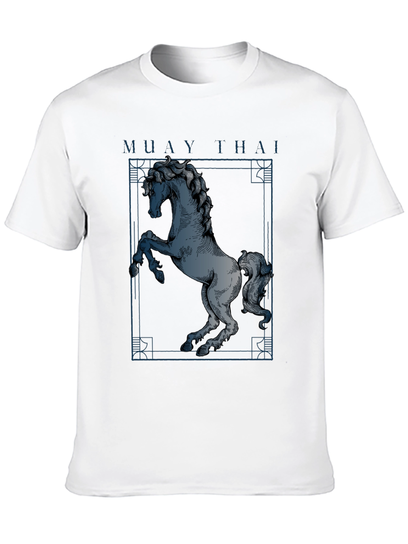 Muay Thai Horse Graphic T-Shirt - Black