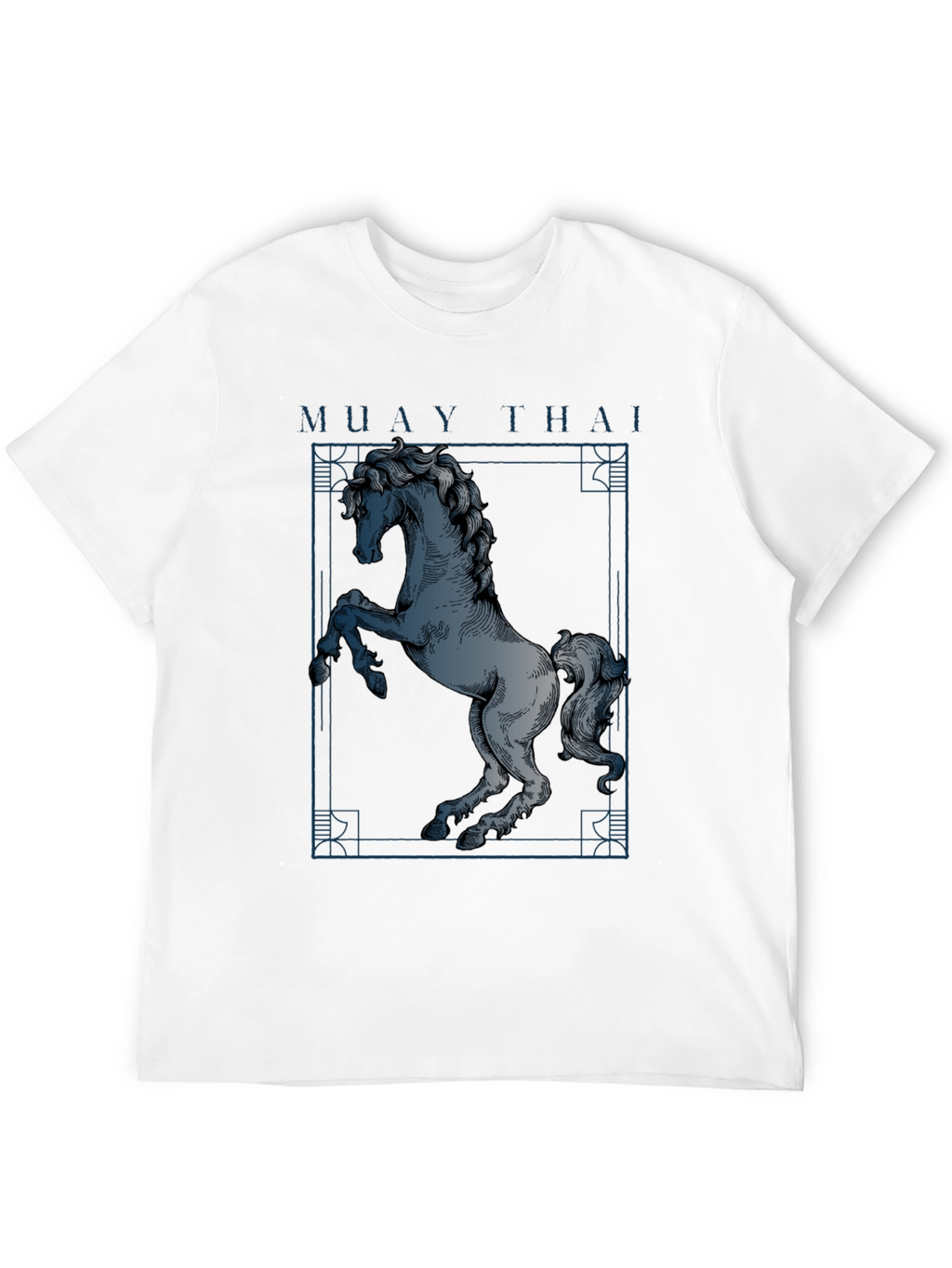 Muay Thai Horse Graphic T-Shirt - Black