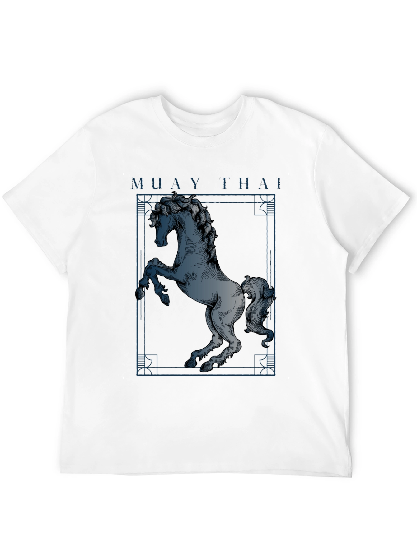 Muay Thai Horse Graphic T-Shirt - Black