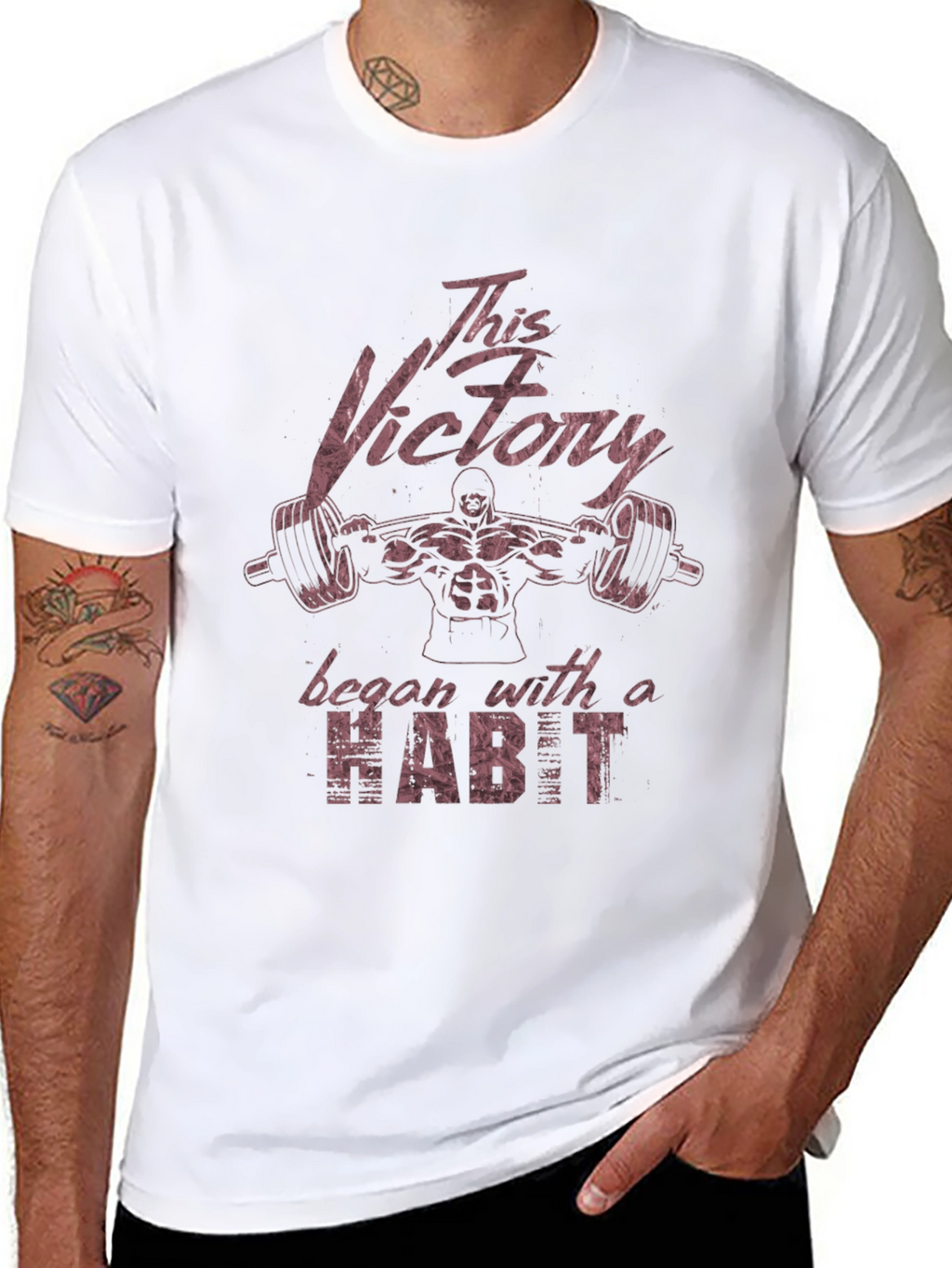 Victory Habit Mens T-Shirt - Gym Motivation