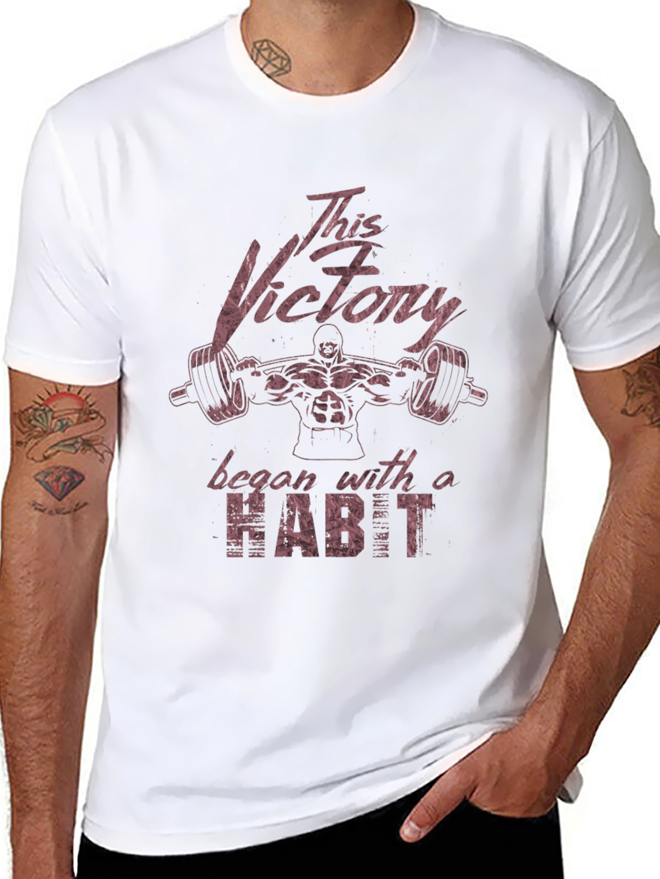 Victory Habit Mens T-Shirt - Gym Motivation