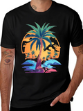 Tropical Palm Tree Graphic T-Shirt