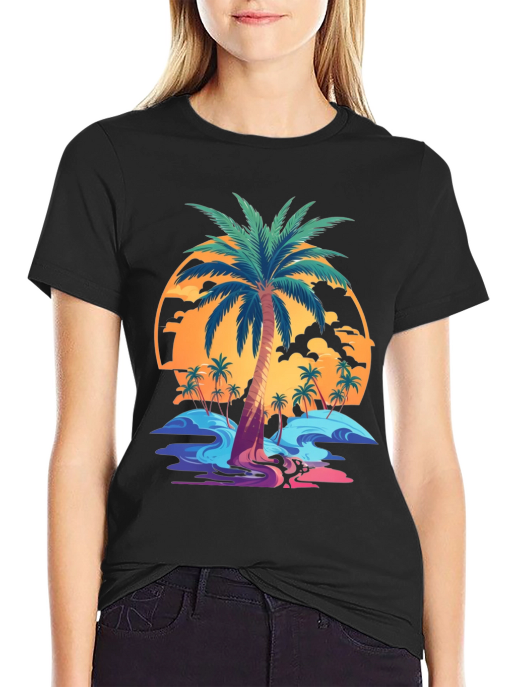 Tropical Palm Tree Graphic T-Shirt