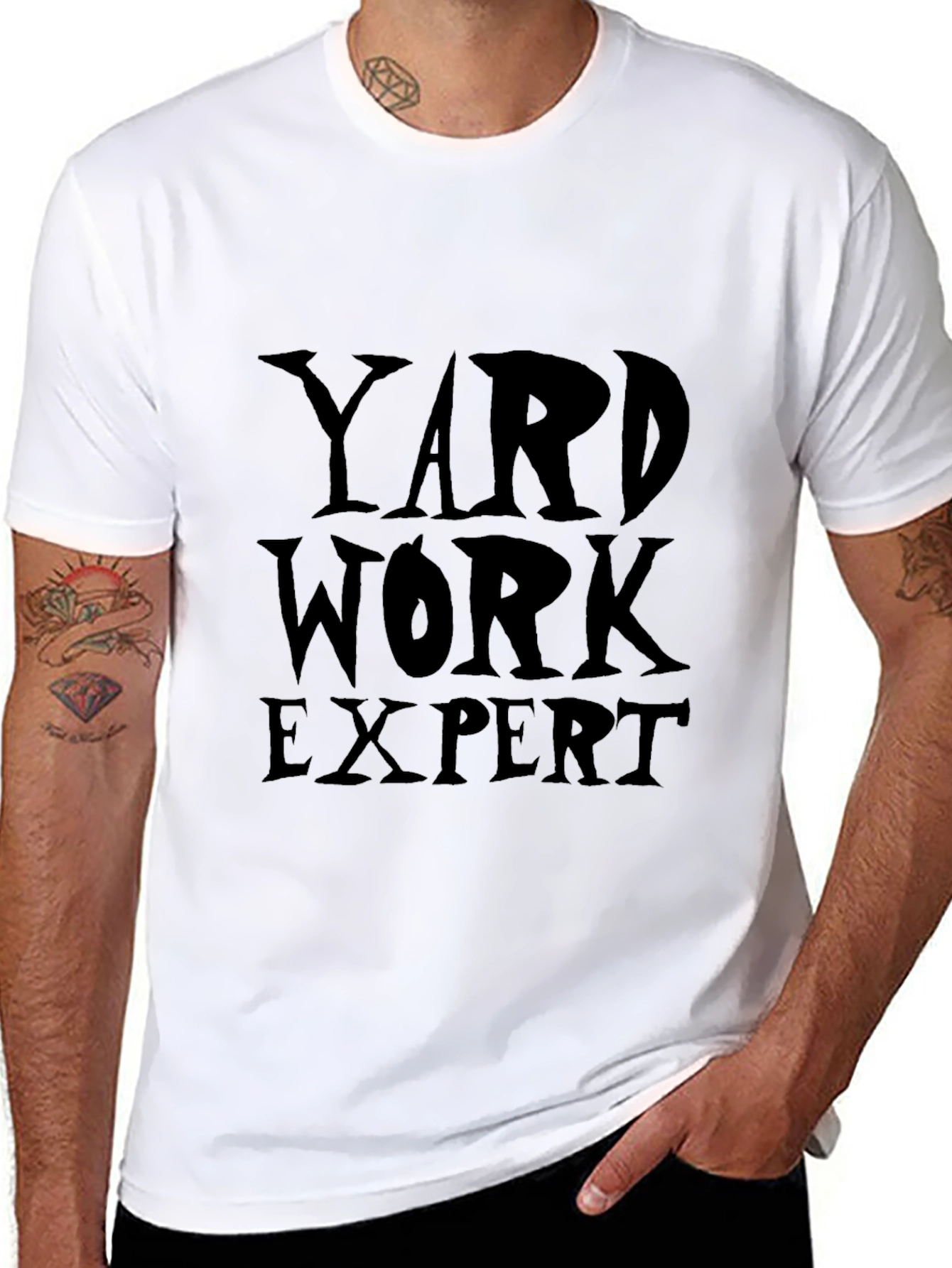 Yard Work Expert Graphic T-Shirt - Black