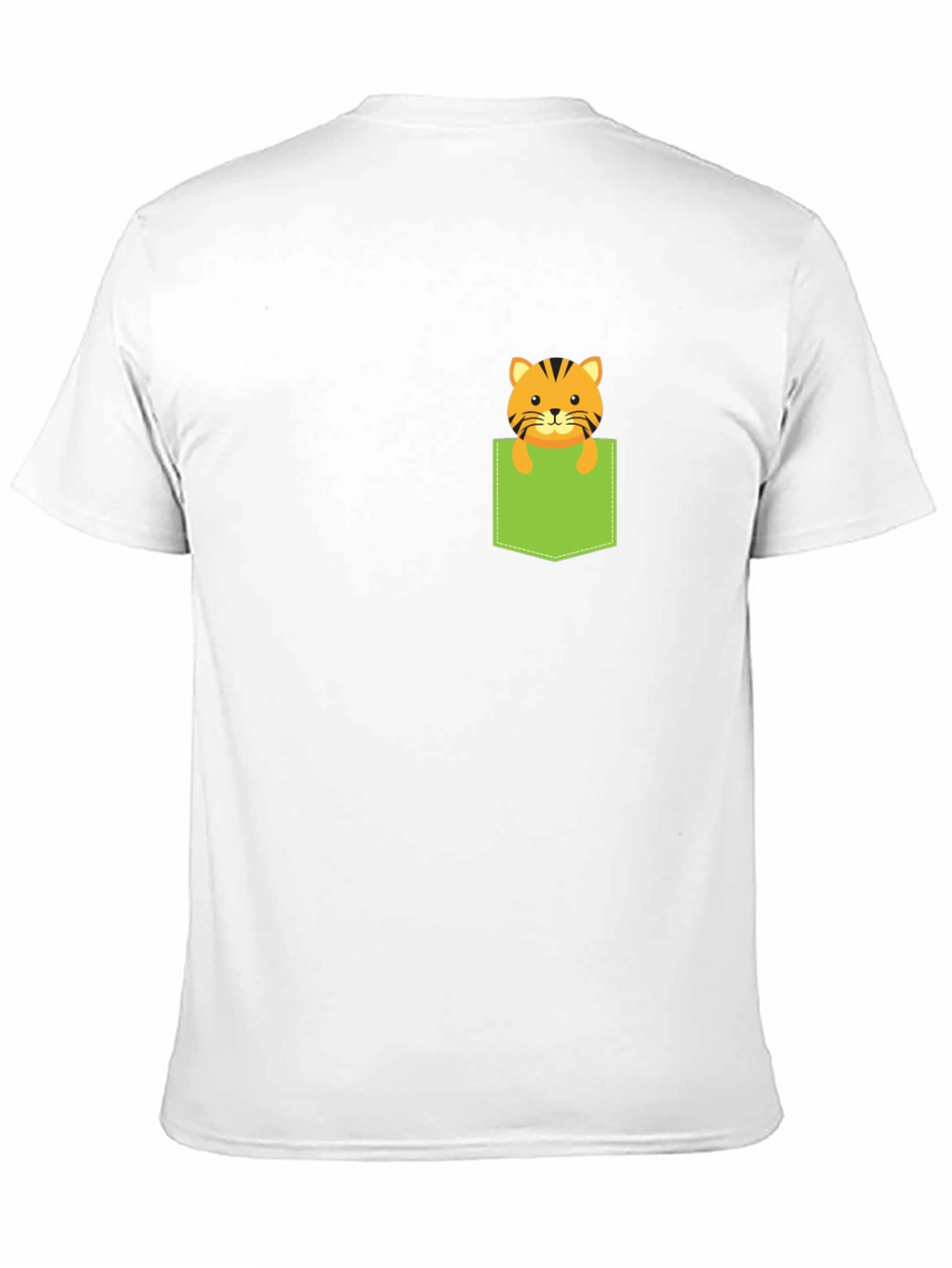 Tiger in Pocket Graphic Tee - Black